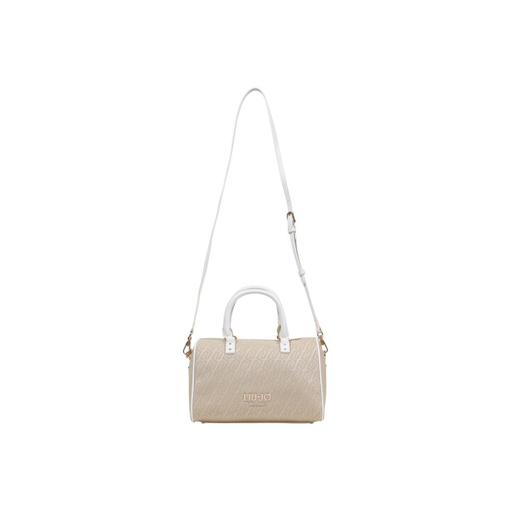 Beige Polyester Handbag