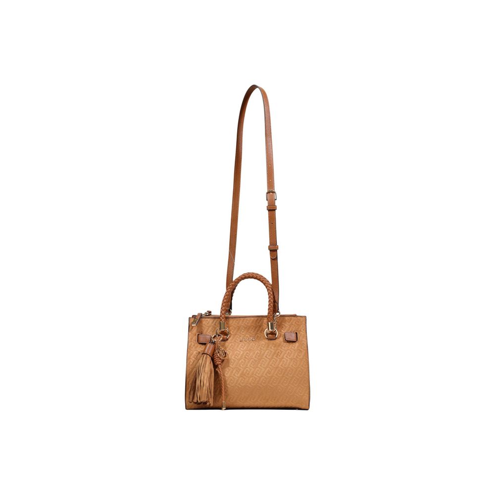 Beige Polyester Handbag