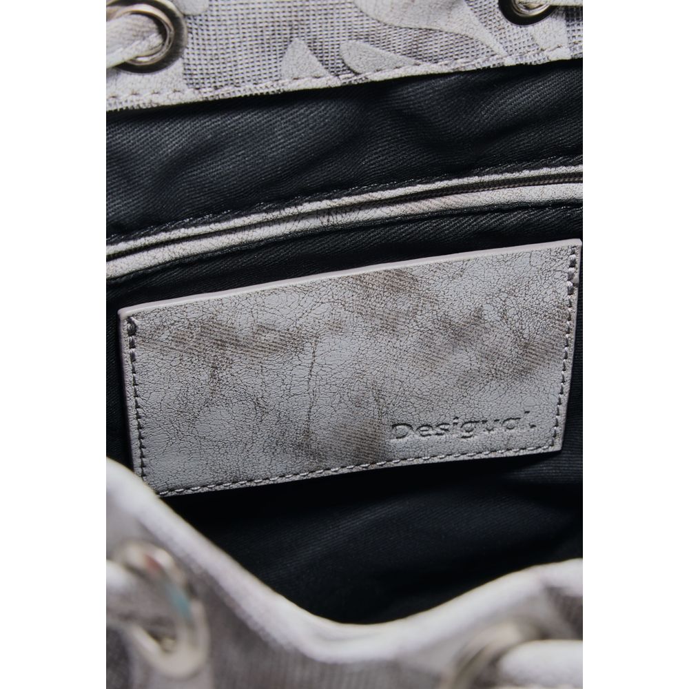 Gray Cotton Backpack