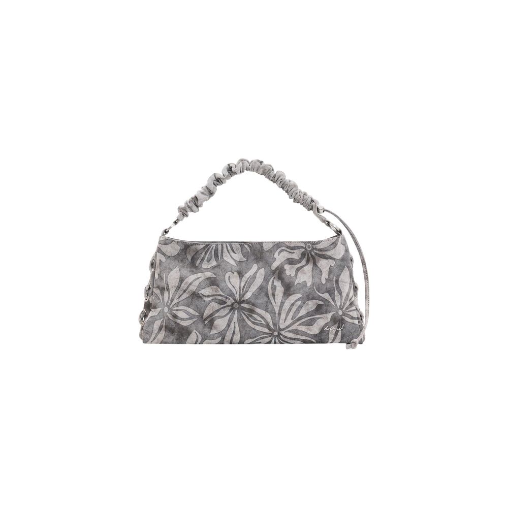 Gray Cotton Handbag