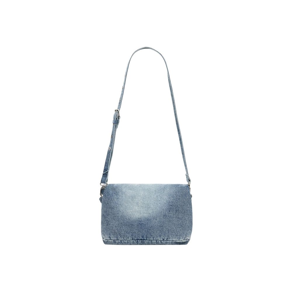 Blue Polyester Handbag