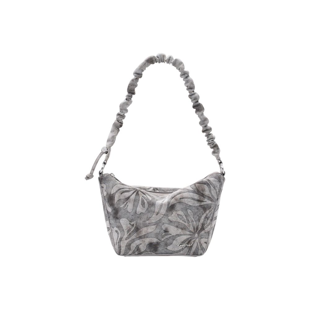 Gray Cotton Handbag