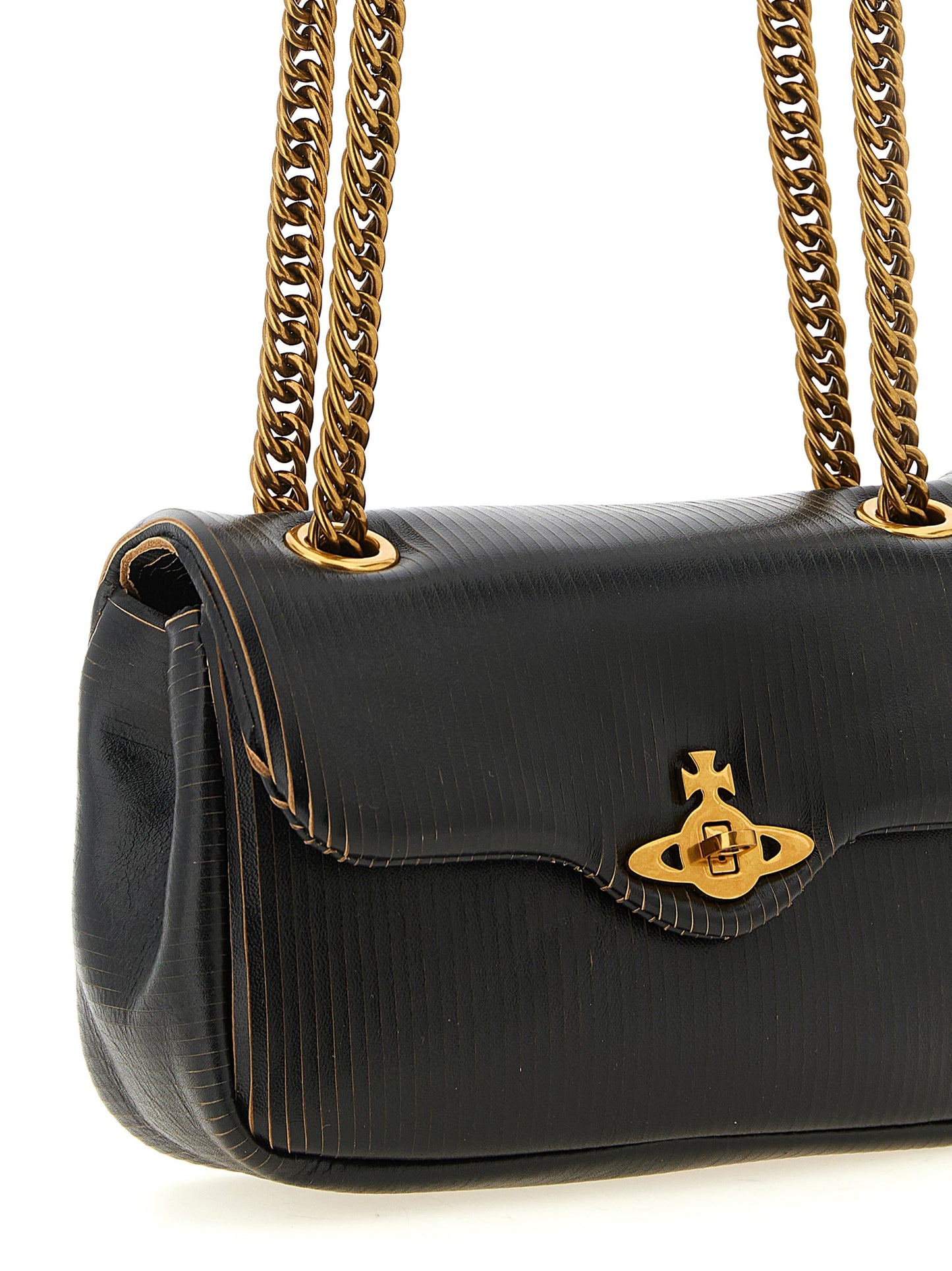 Black Calfskin Shoulder Bag
