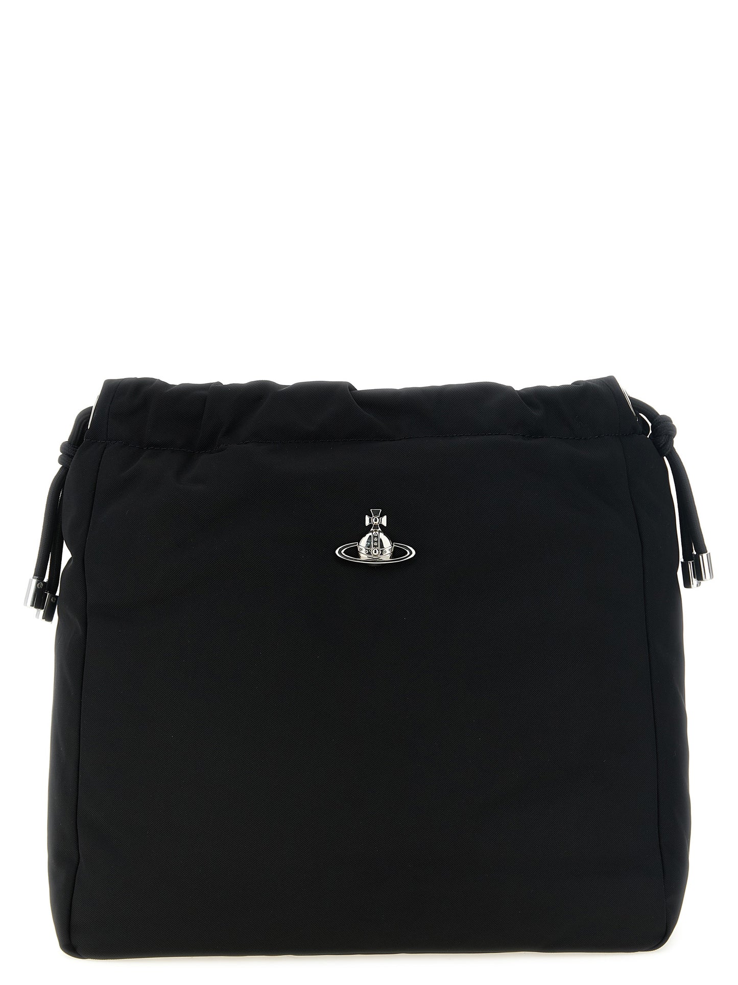 Black Polyester Shoulder Bag
