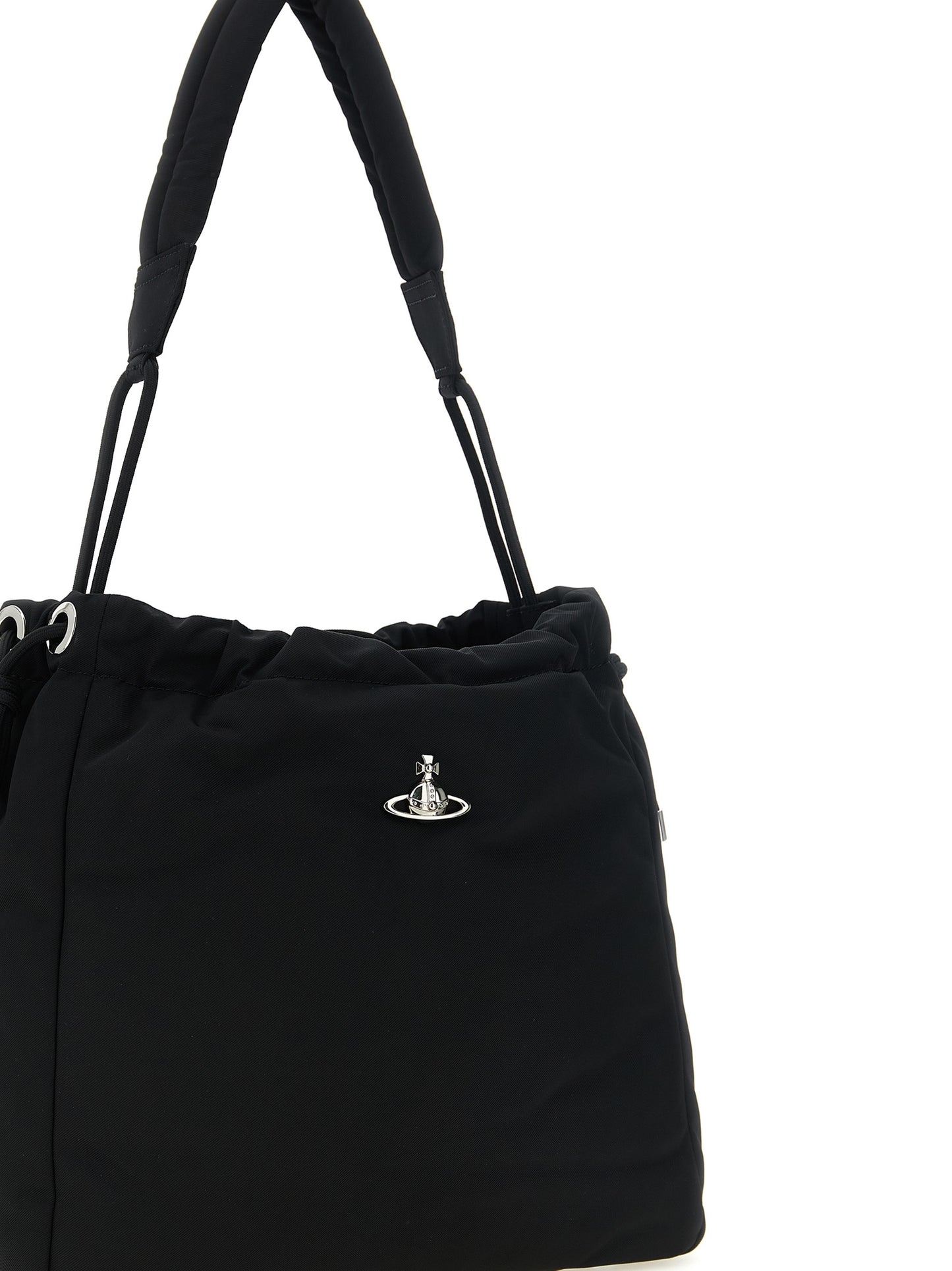 Black Polyester Shoulder Bag
