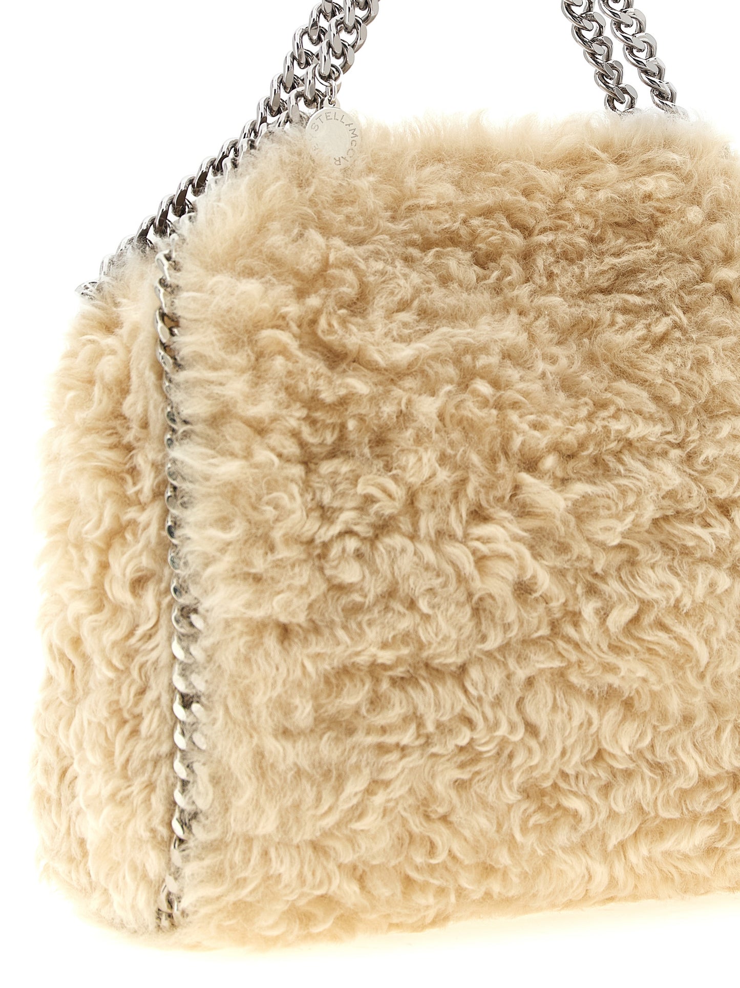 Beige Polyester Handbag