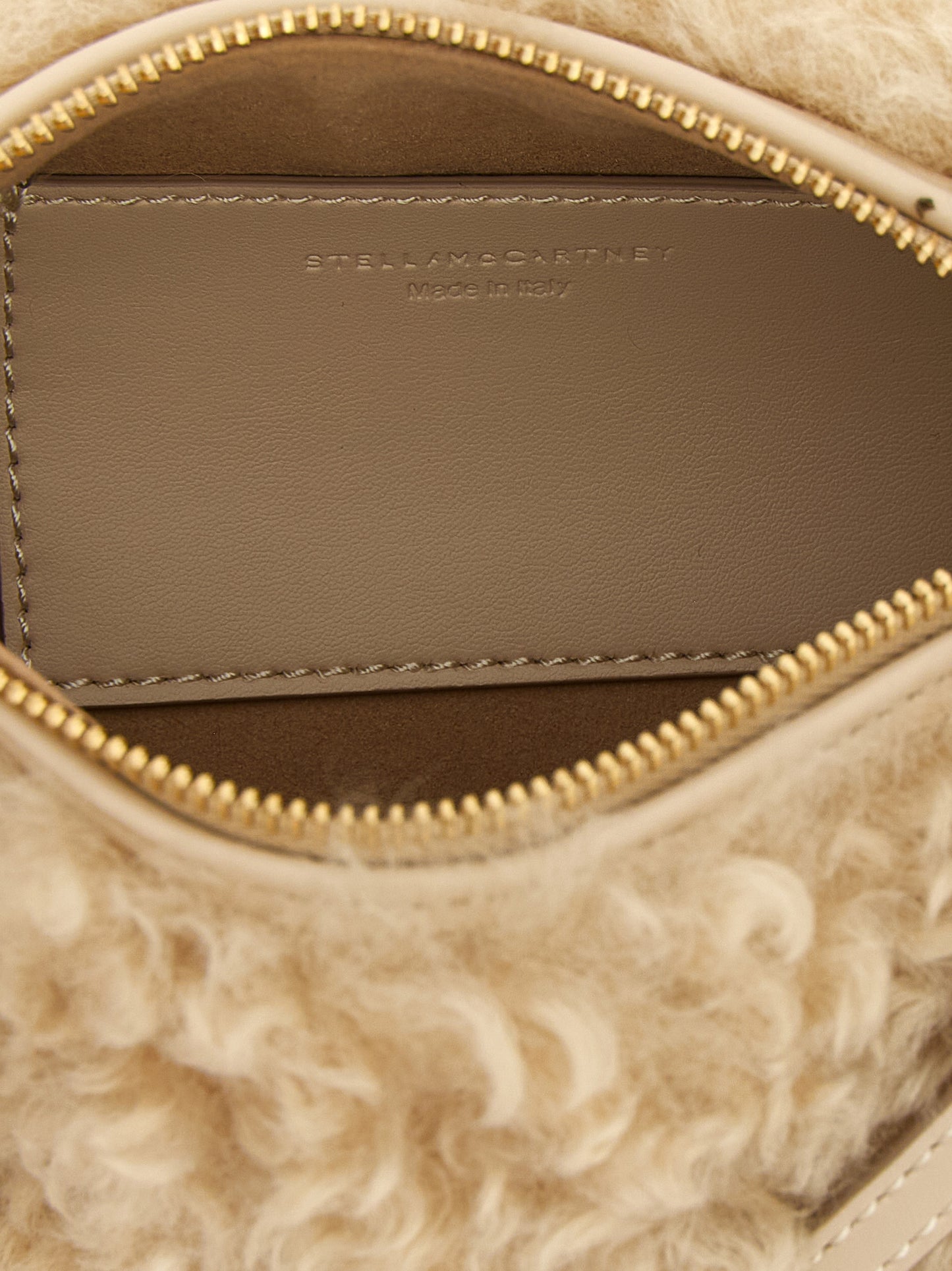 Beige Polyester Clutch Bag