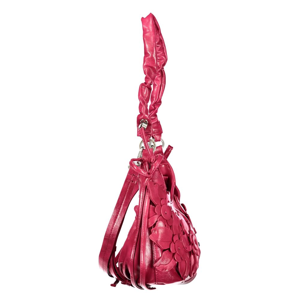 Pink Polyurethane Women's Bag