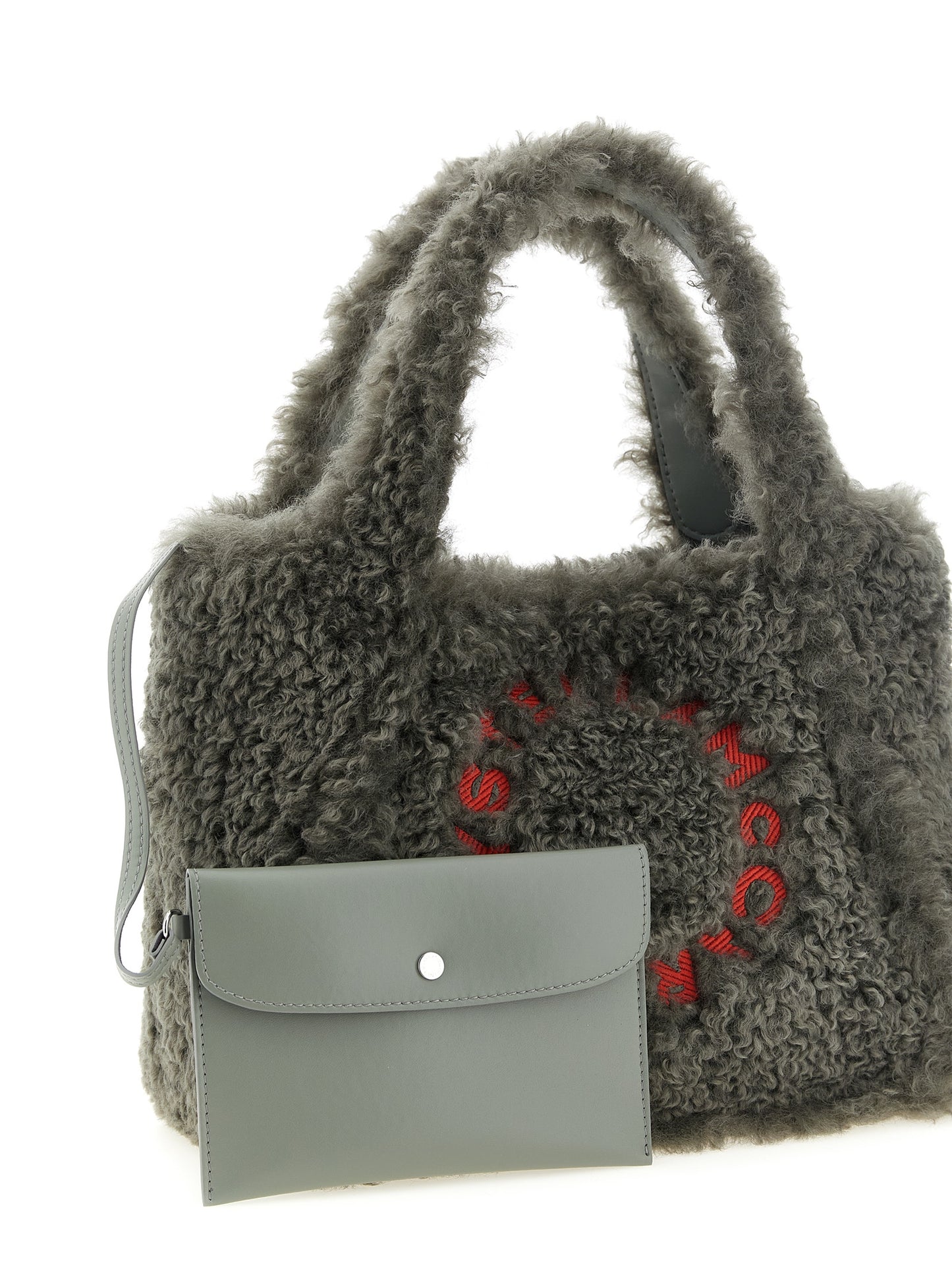 Gray Polyester Tote Bag