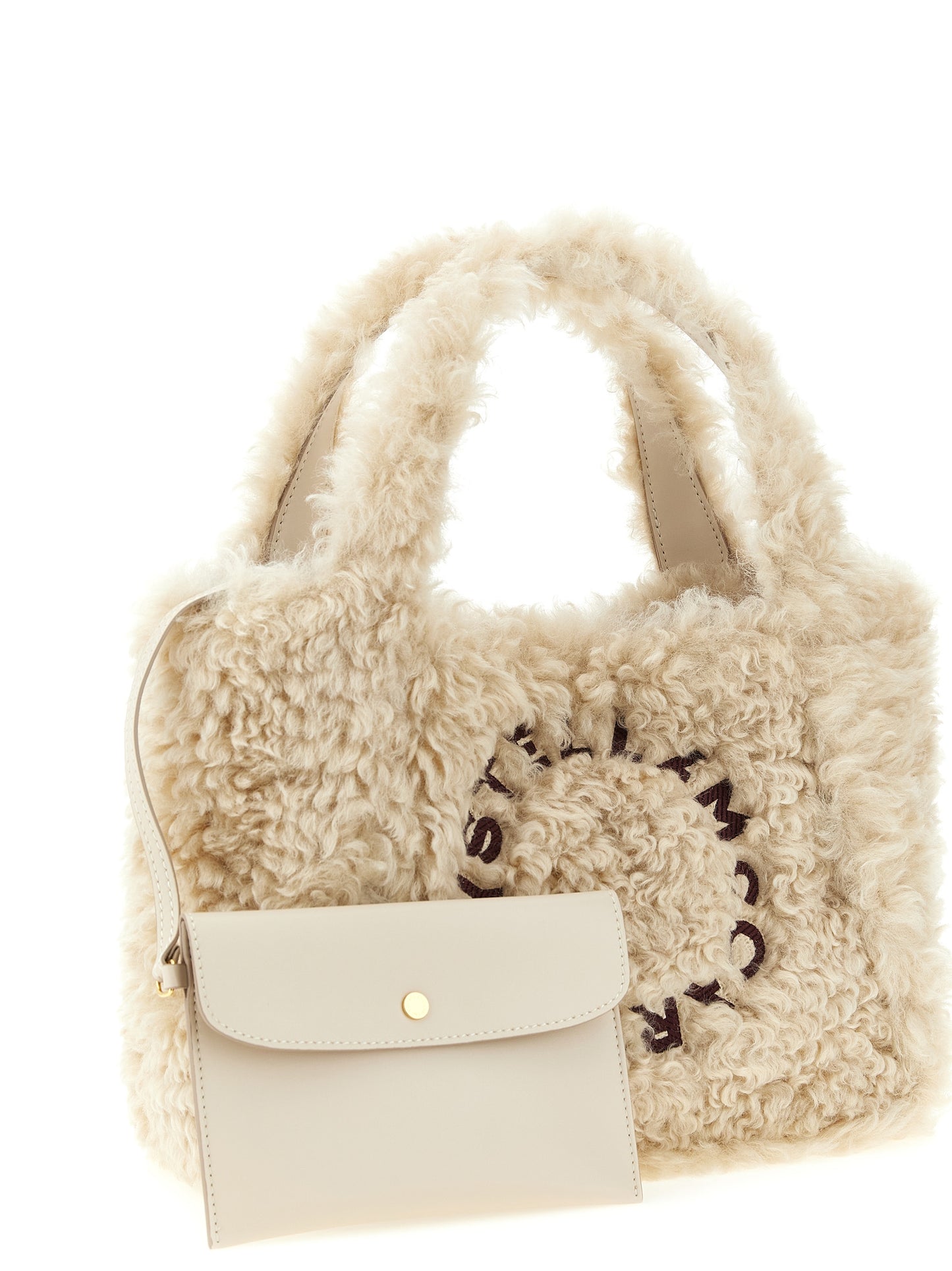 Beige Polyester Tote Bag