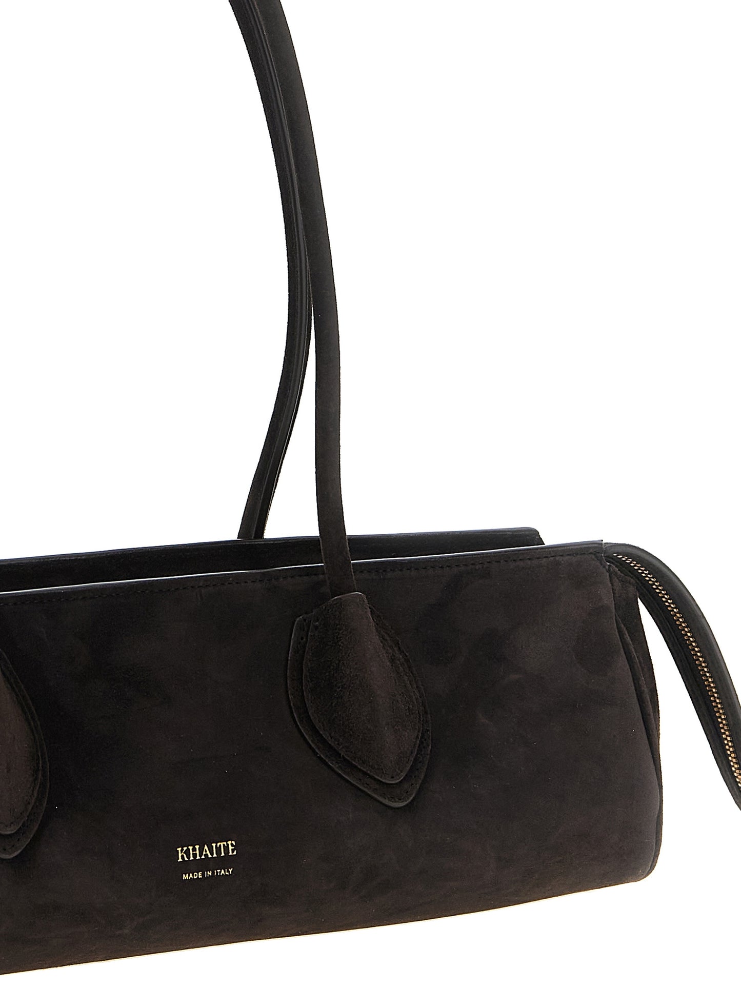 Brown Calfskin Shoulder Bag