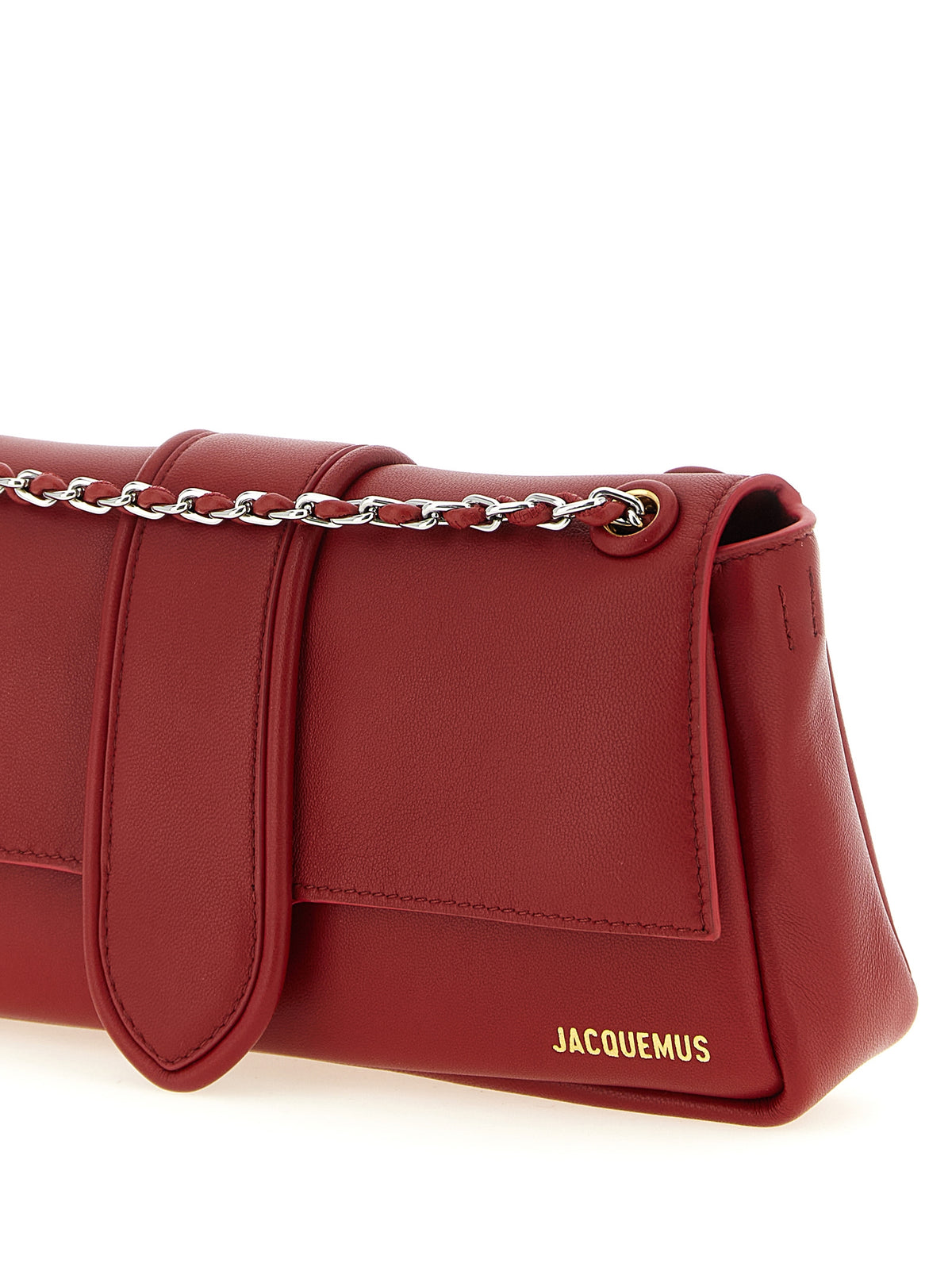 Red Lamb Leather Shoulder Bag