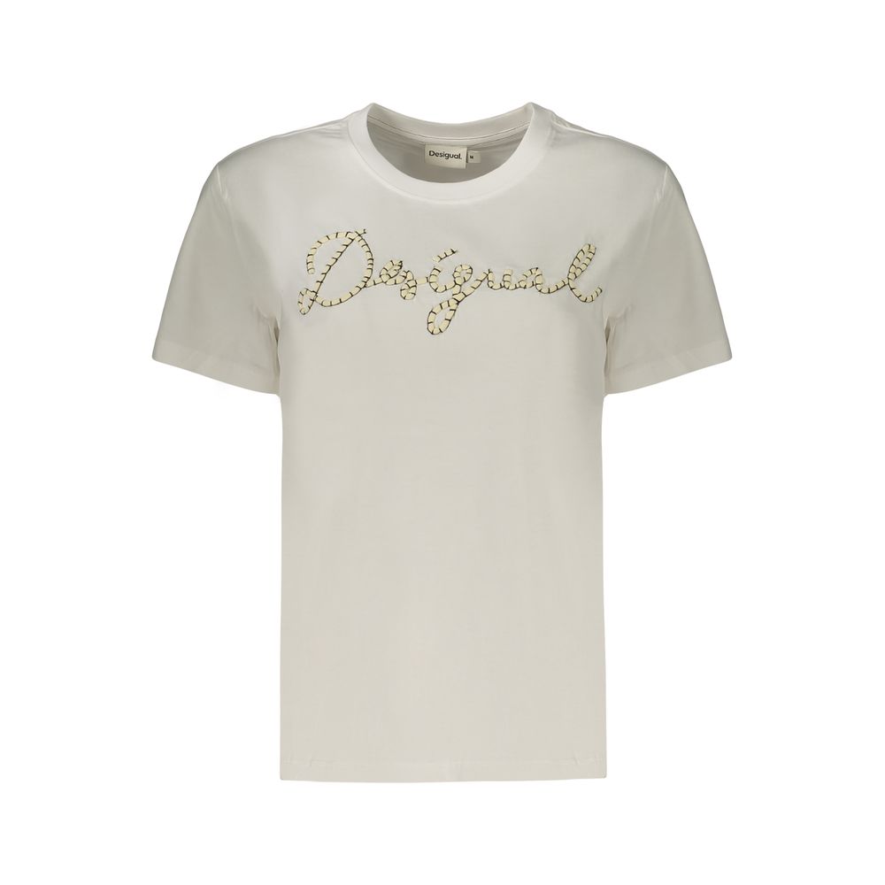 White Cotton Women's T-Shirt