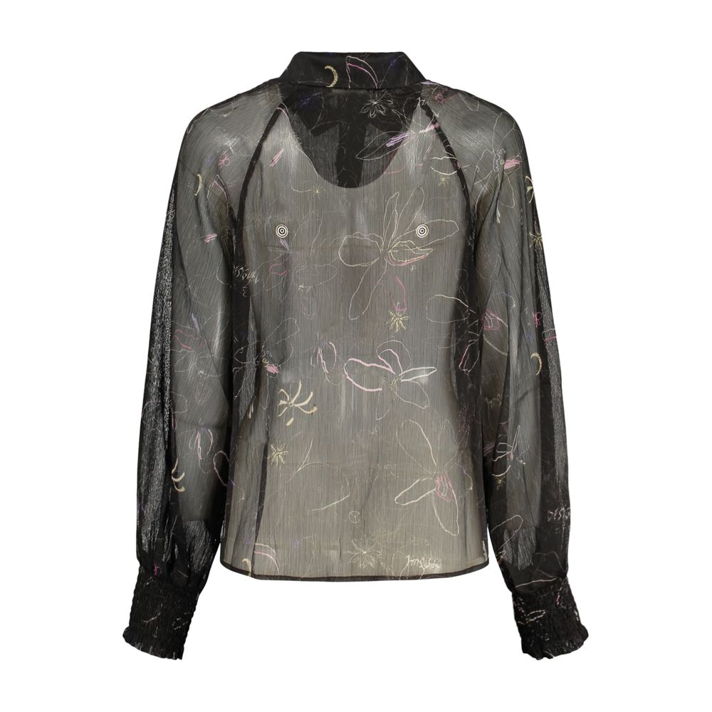 Black Polyester Women's Shirt
