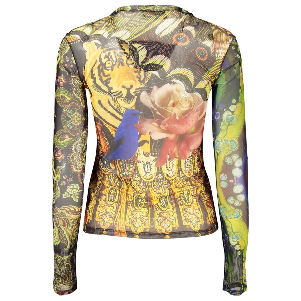 Yellow Polyester Women T-Shirt
