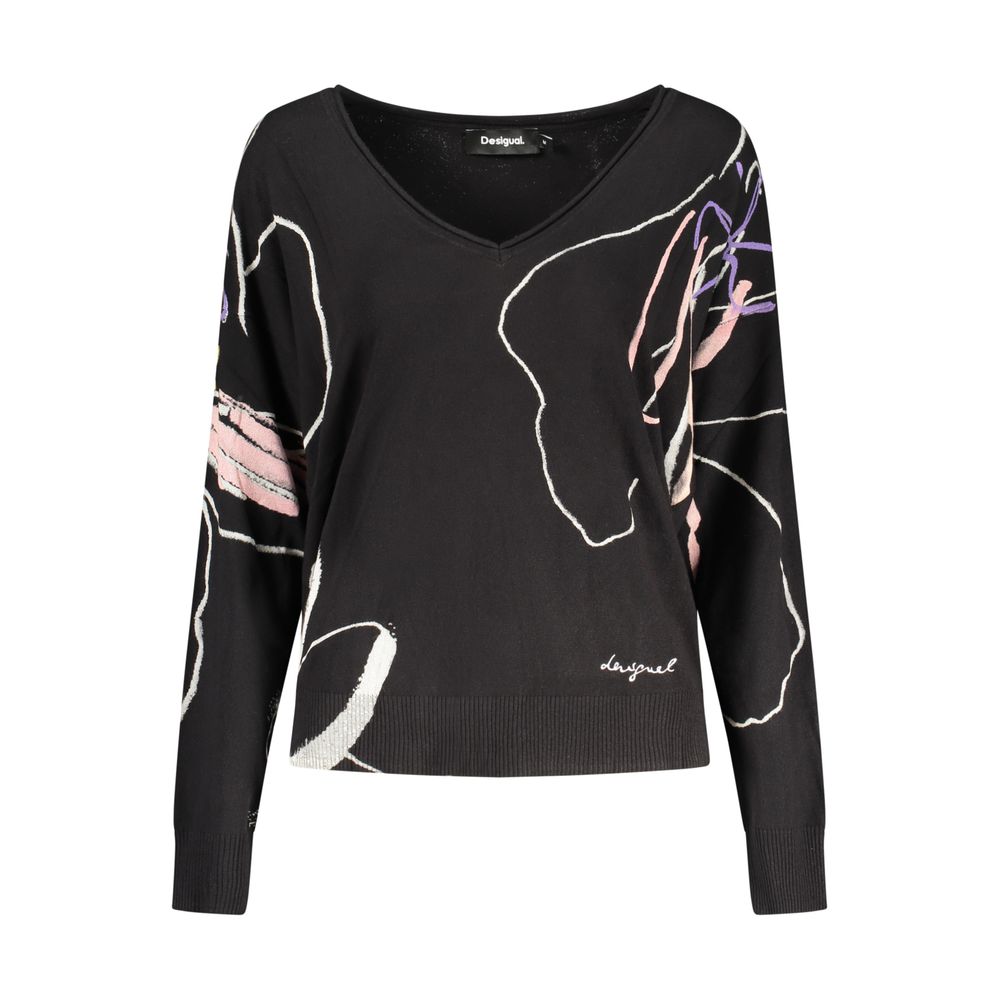 Black Viscose Women's Sweater