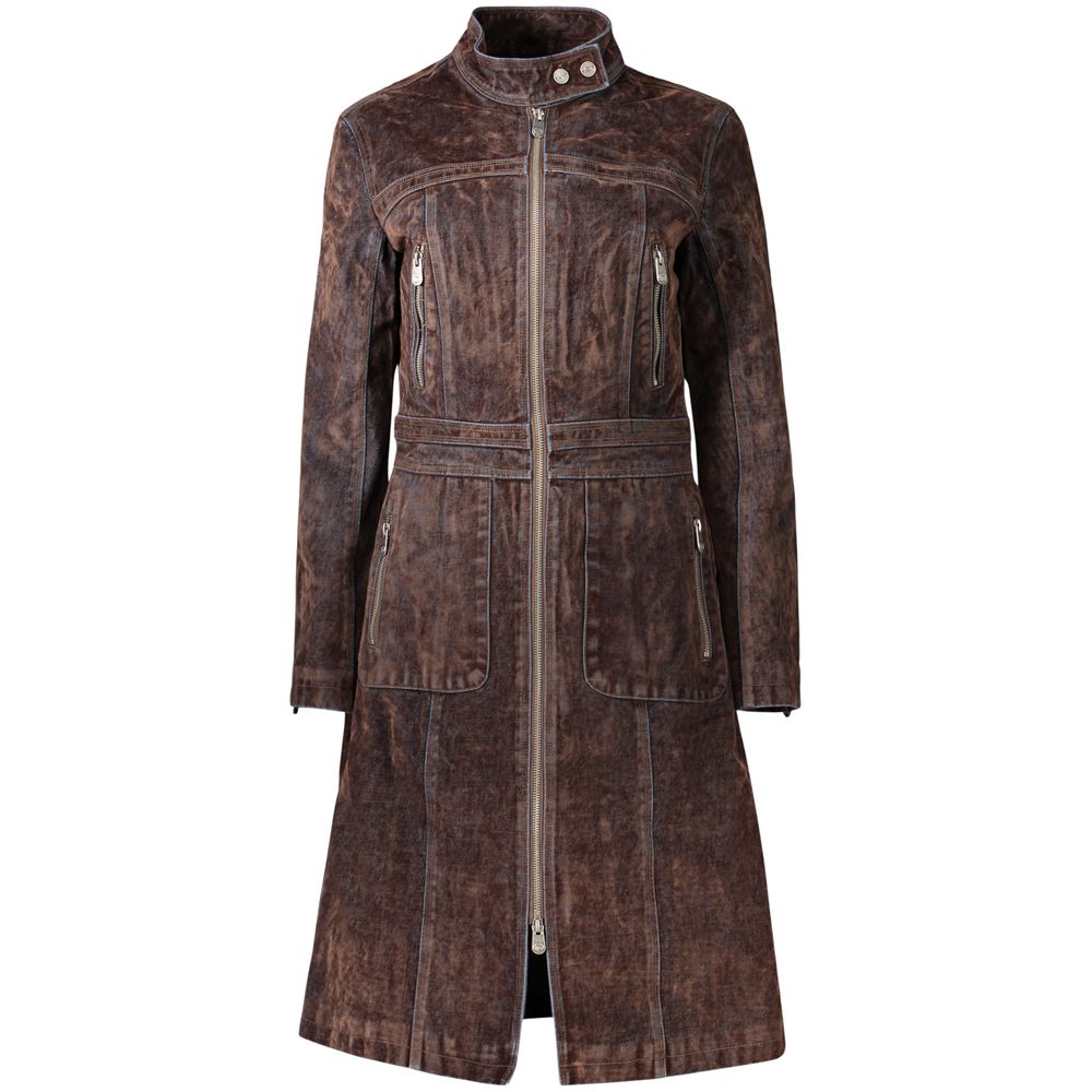 Brown Cotton Women's Jacket