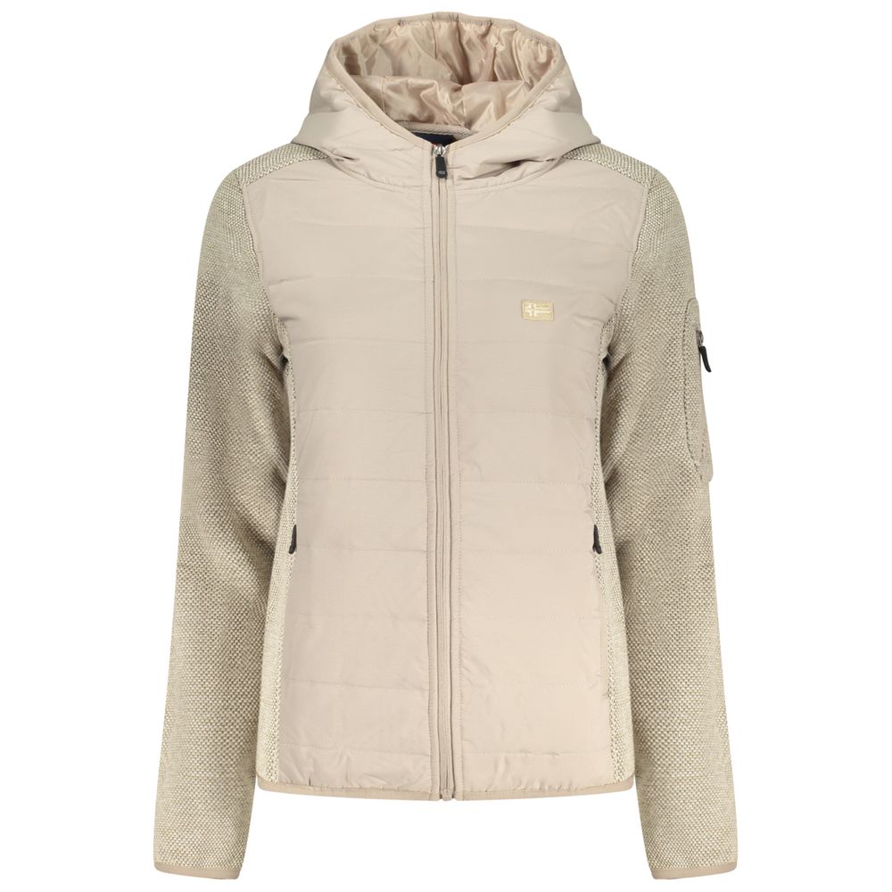 Beige Polyester Women's Jacket
