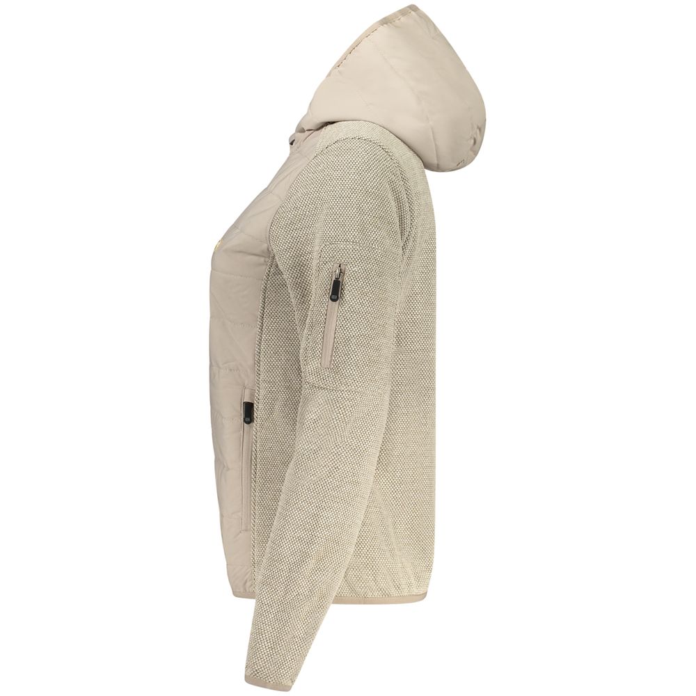 Beige Polyester Women's Jacket
