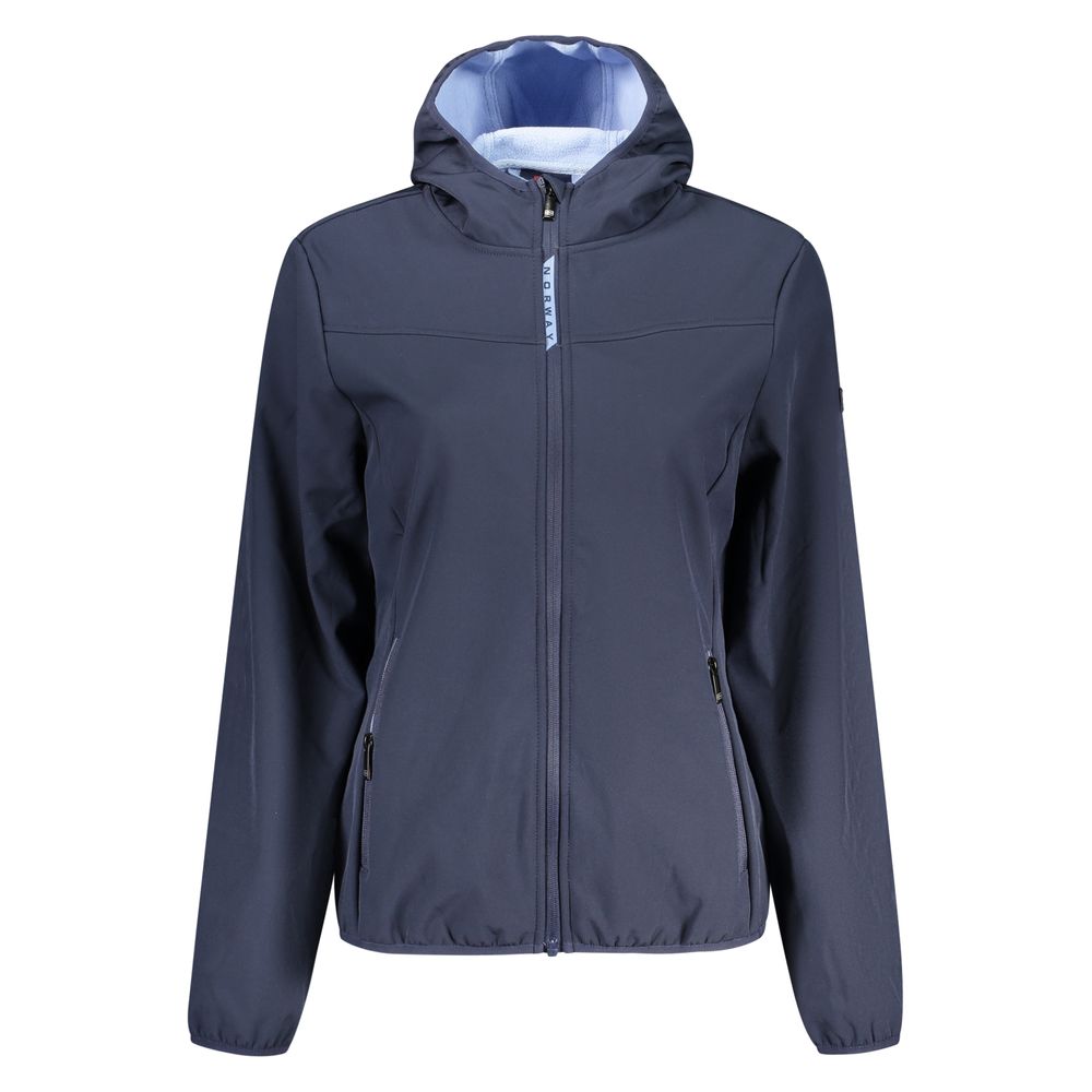 Blue Polyester Women's Jacket