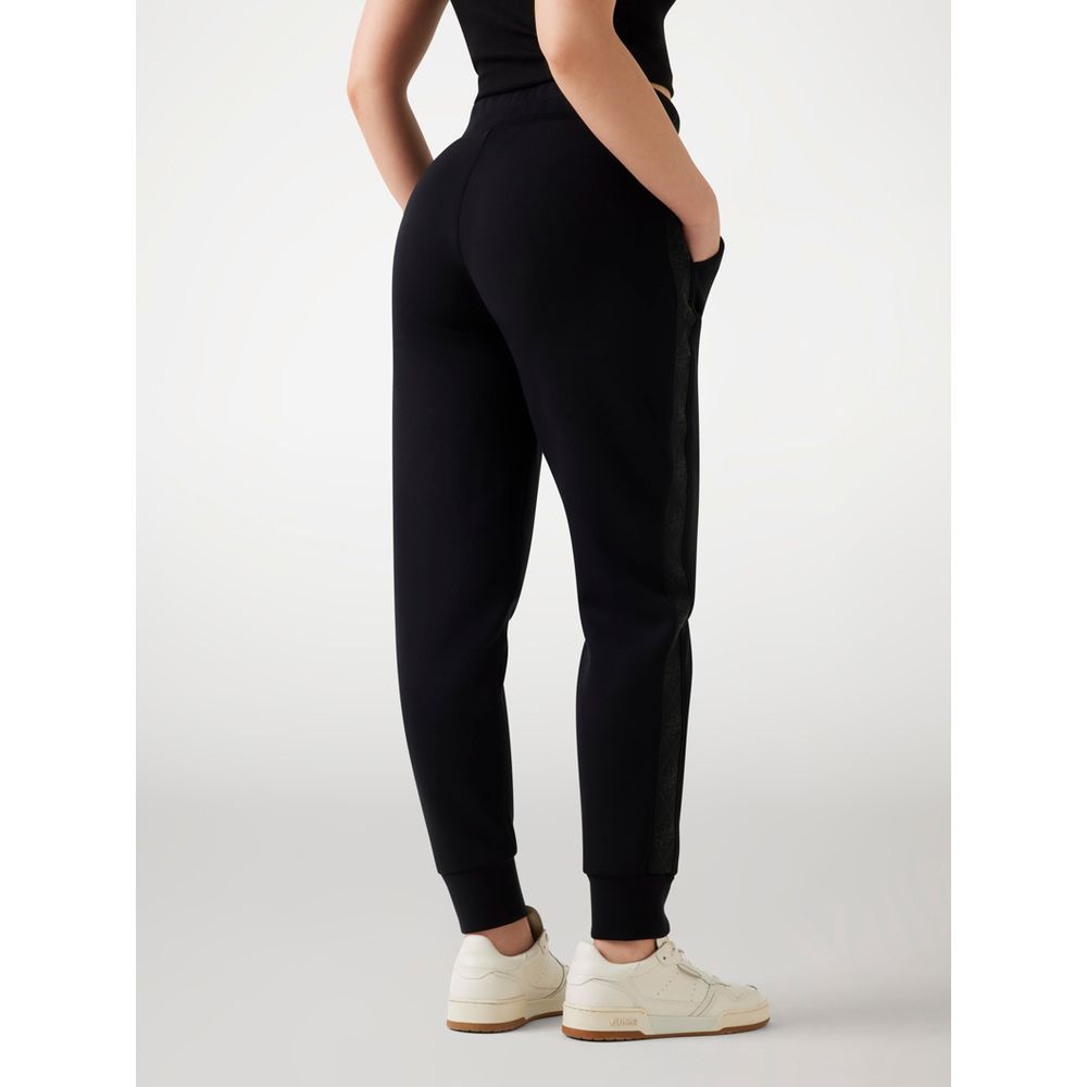 Black Polyester Joggers (Workout Pants)