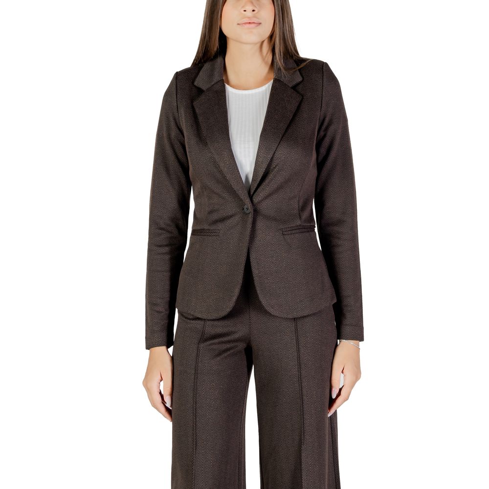 Brown Polyester Blazer