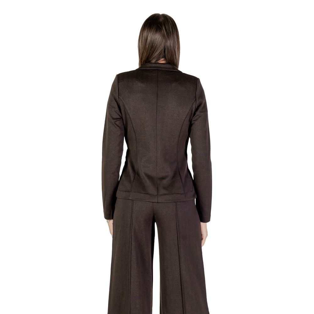 Brown Polyester Blazer