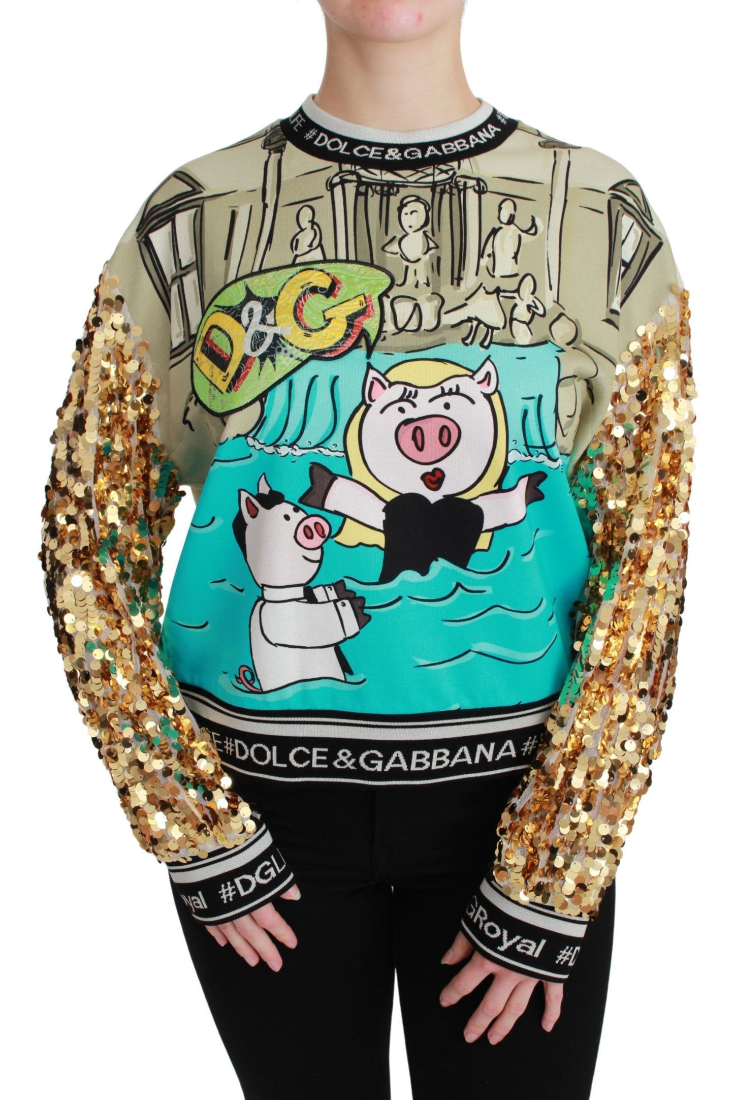 Year of the Pig Sequined Top Sweater