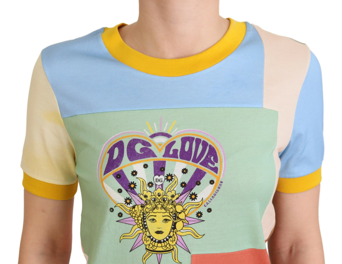 Multicolor Cotton DG Love Patchwork