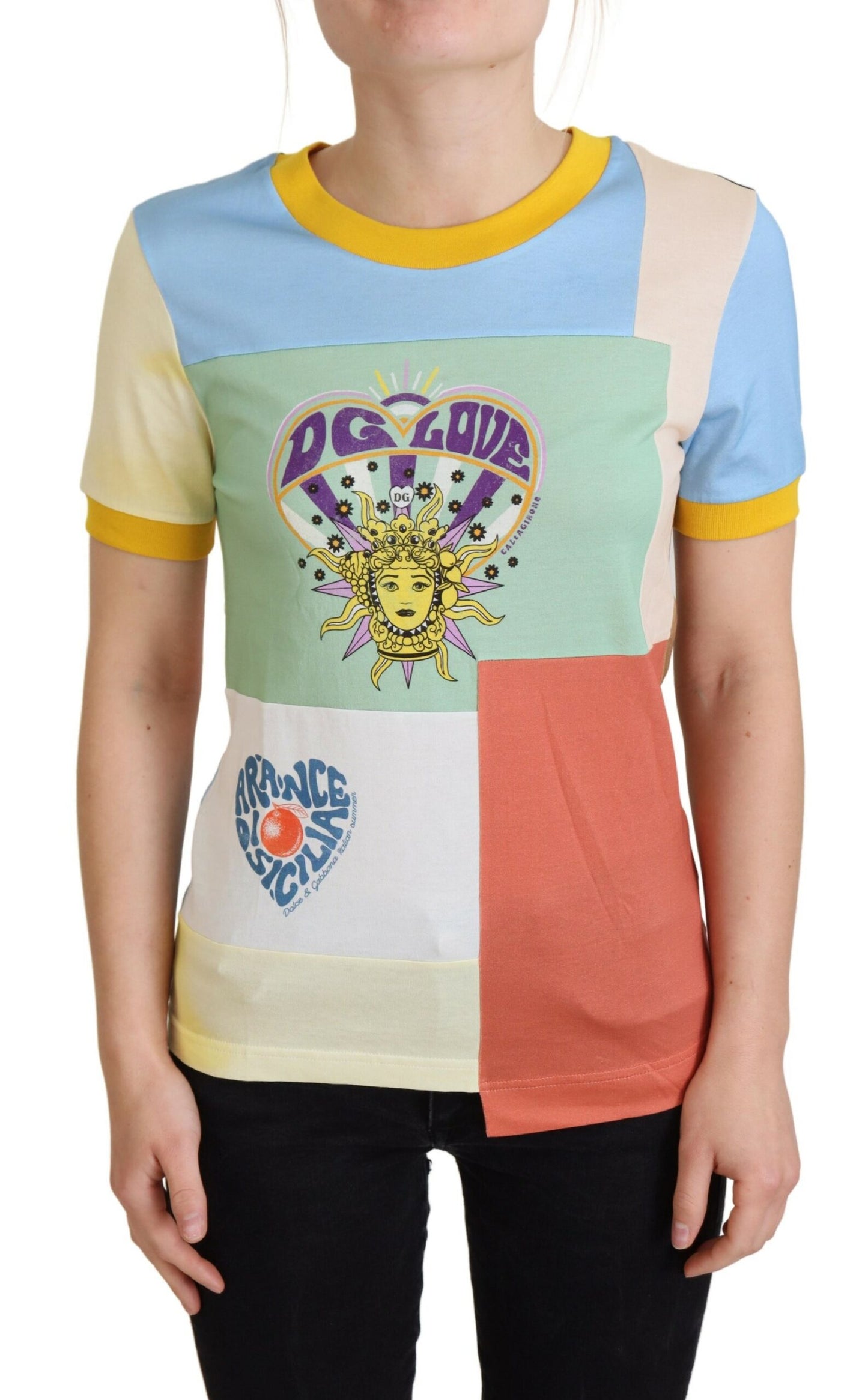 Multicolor Cotton DG Love Patchwork