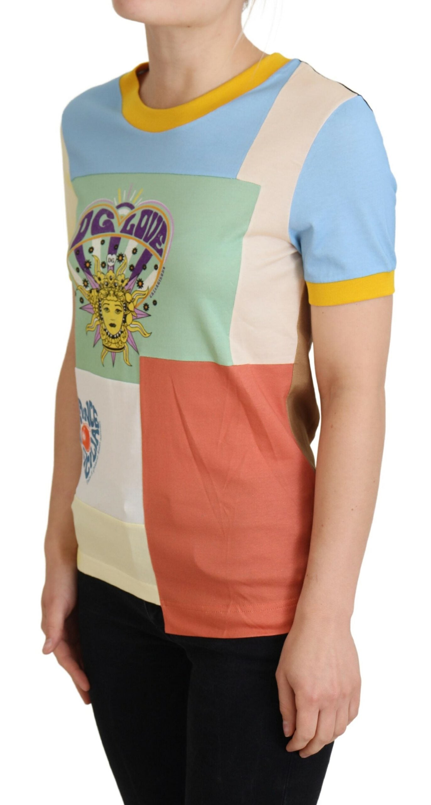 Multicolor Cotton DG Love Patchwork
