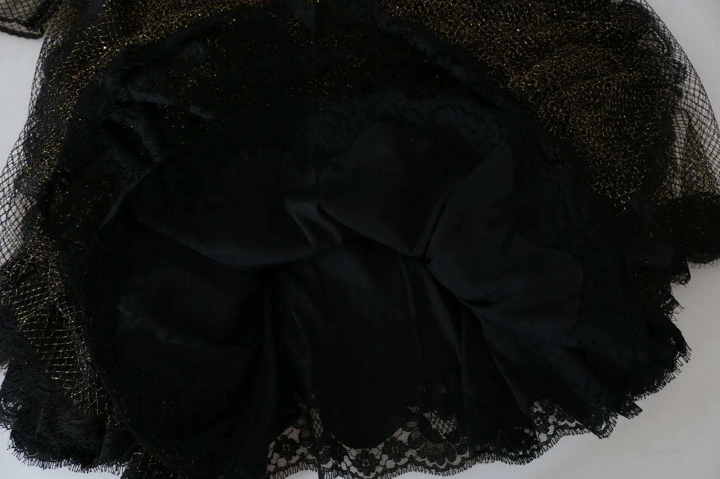 Black Gold Crystal Heart A-line Dress