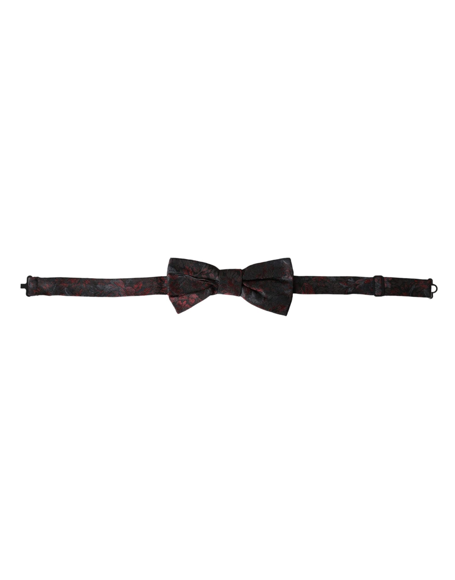Dark Gray Floral Adjustable Neck Men Bow Tie