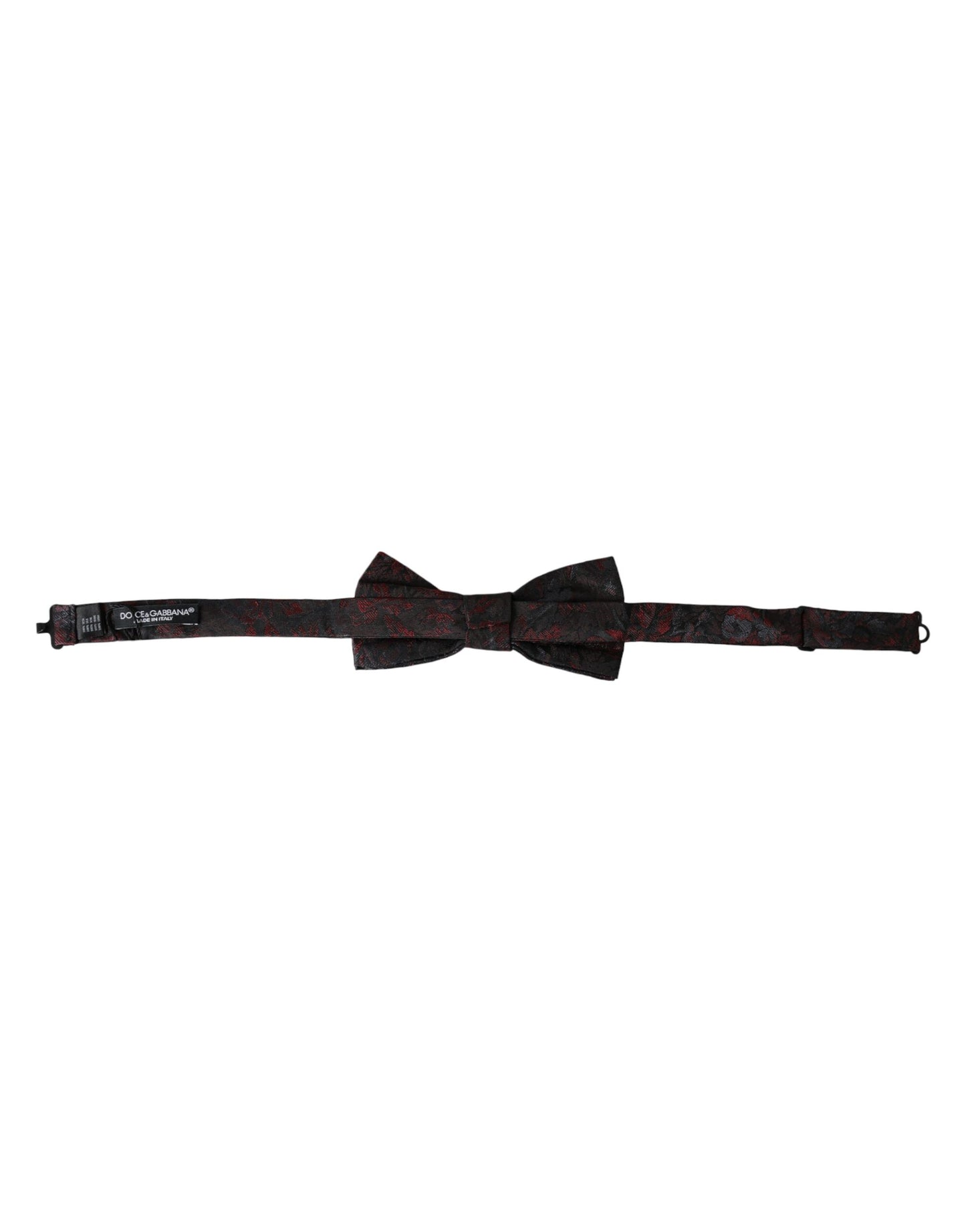Dark Gray Floral Adjustable Neck Men Bow Tie