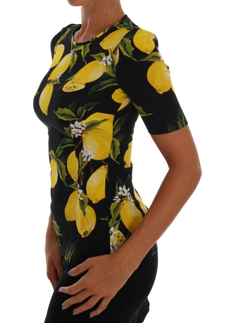 Multicolor Lemon Silk Stretch T-Shirt