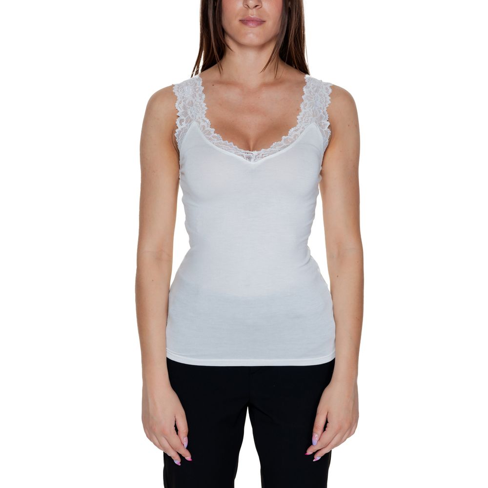 White Viscose Tank Tops