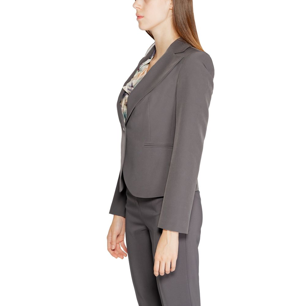 Gray Polyester Blazer