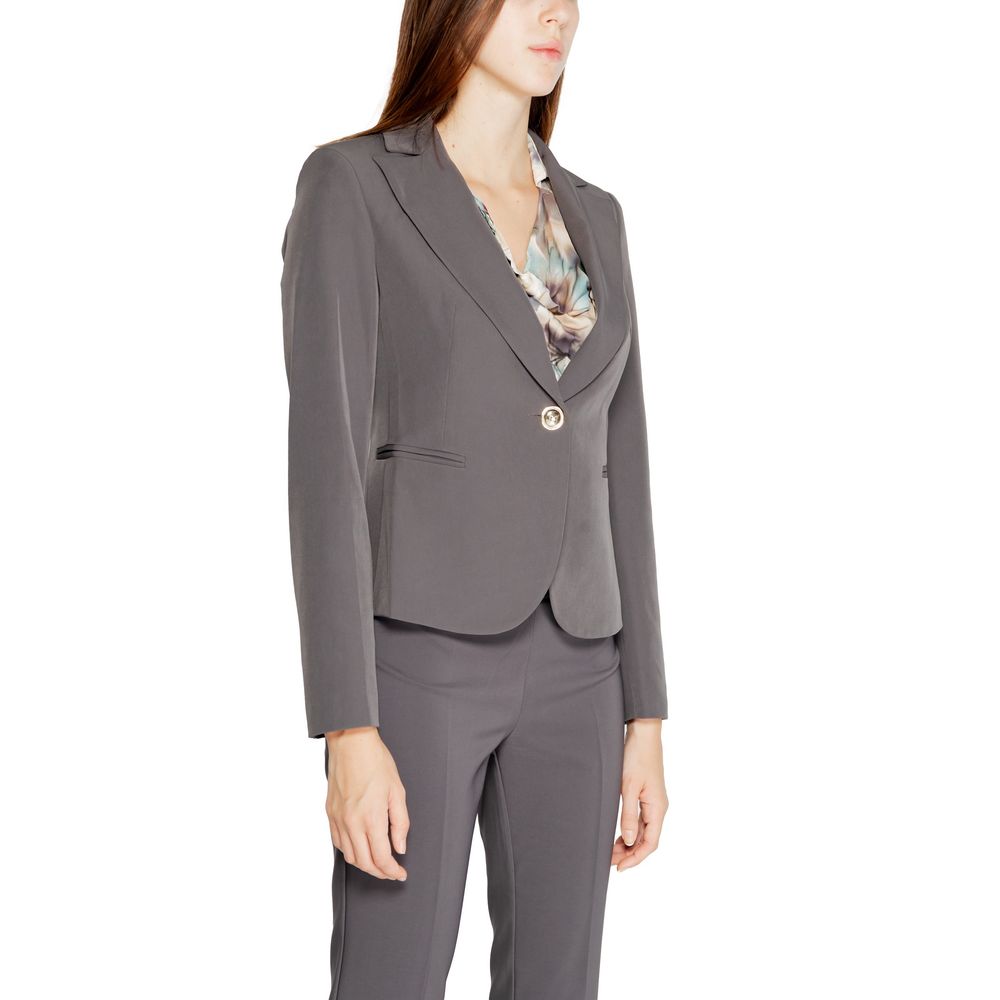 Gray Polyester Blazer