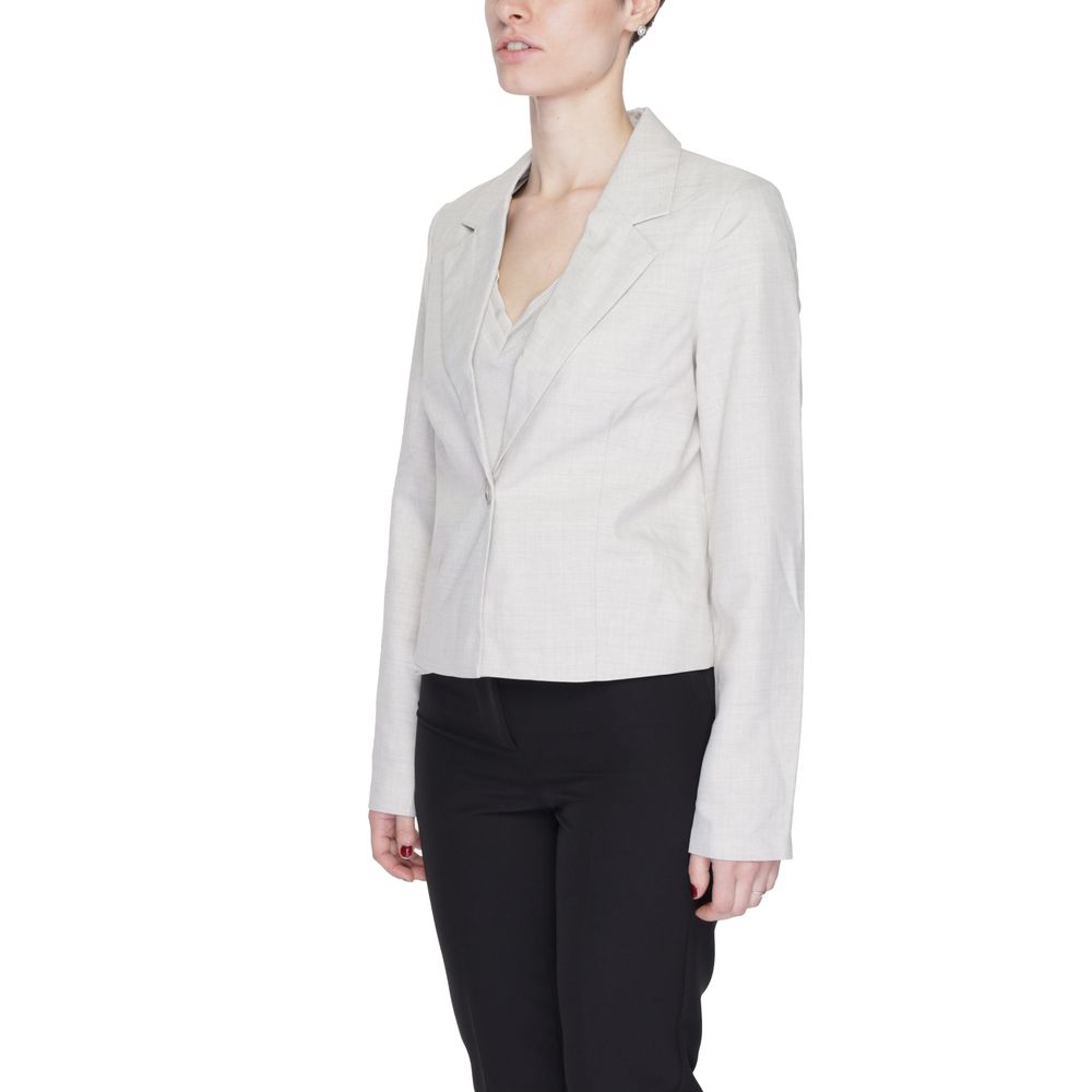 Gray Polyester Blazer