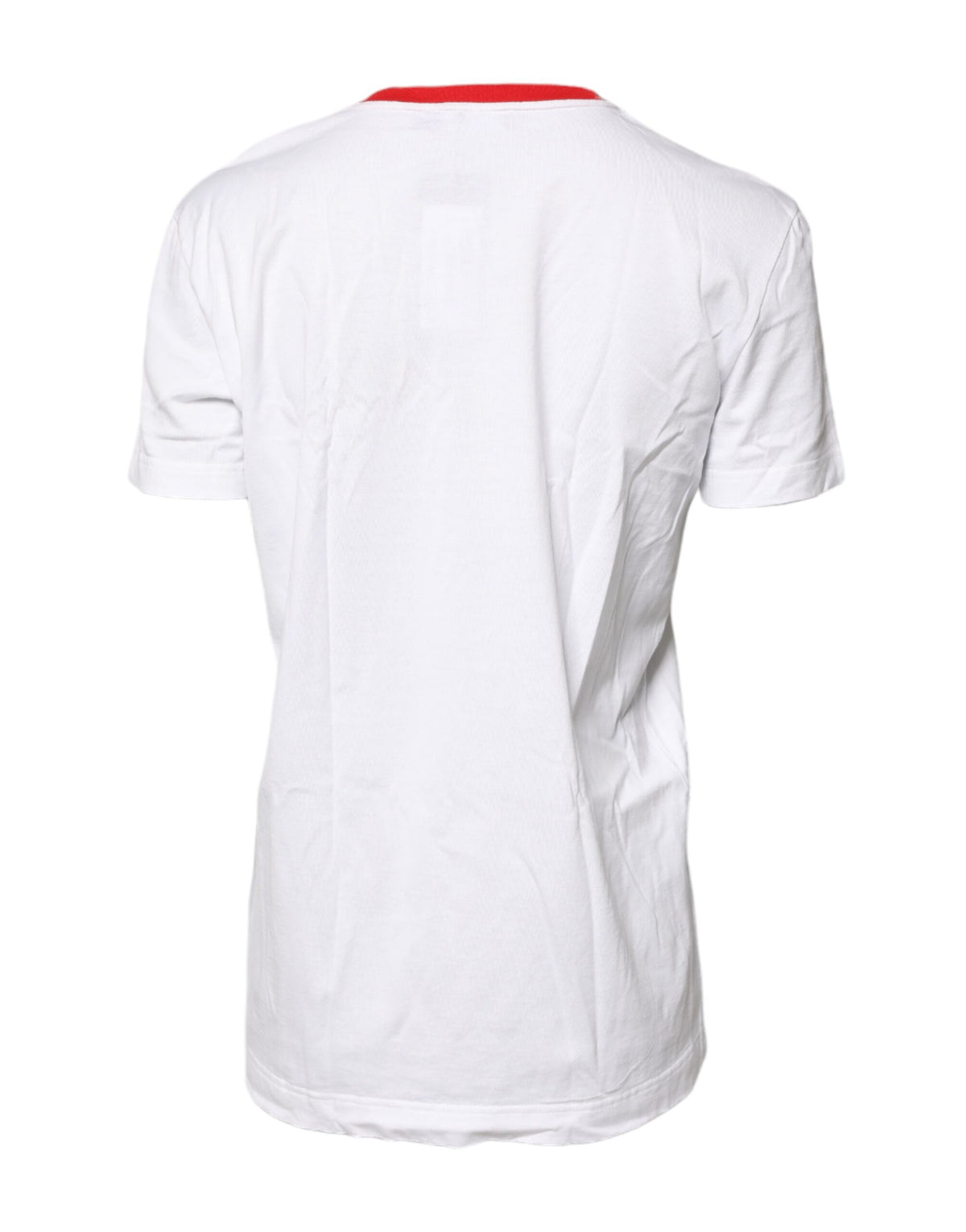 White Graphic Print Cotton Crew Neck T-shirt
