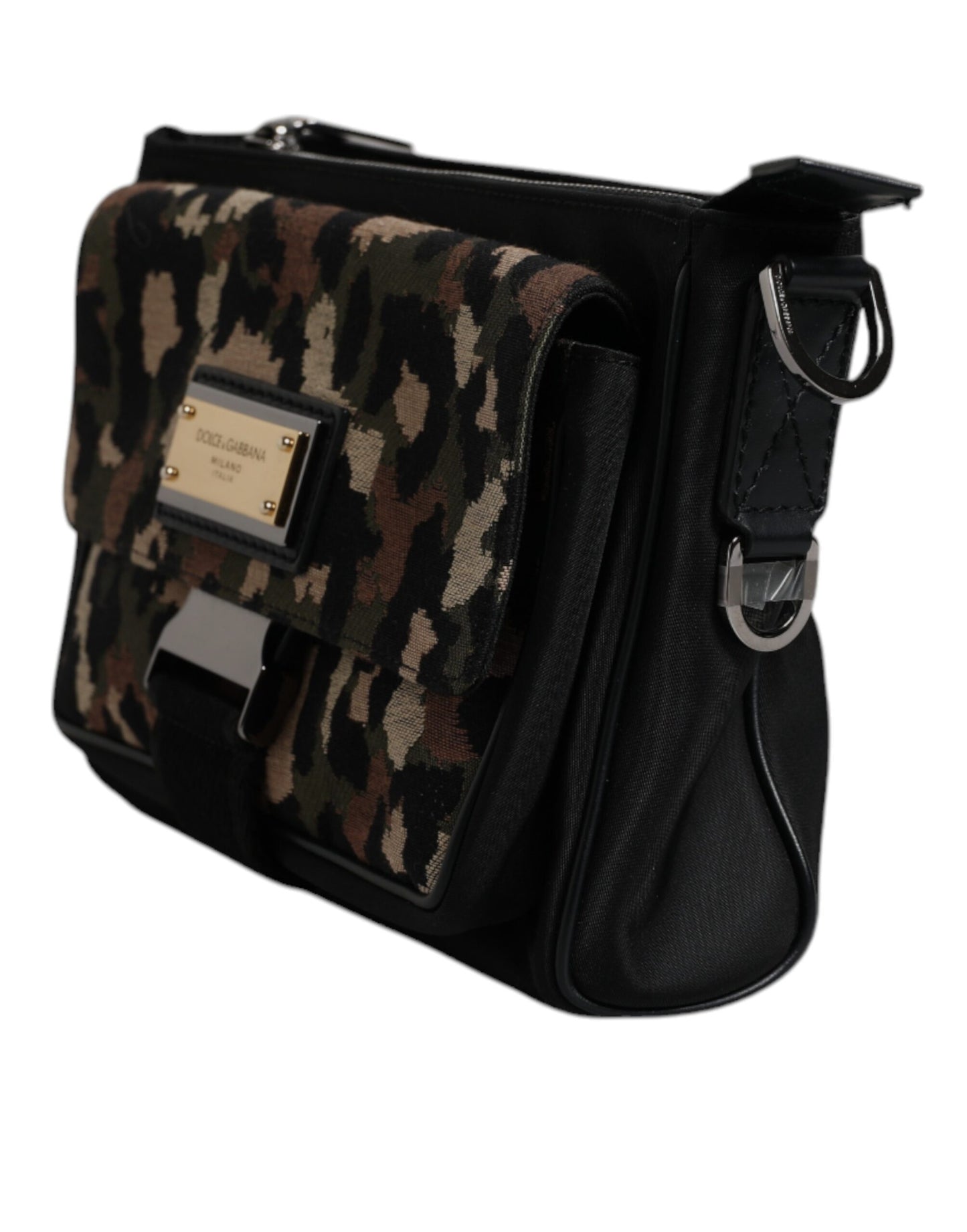 Multicolor Leopard Jacquard Crossbody Bag