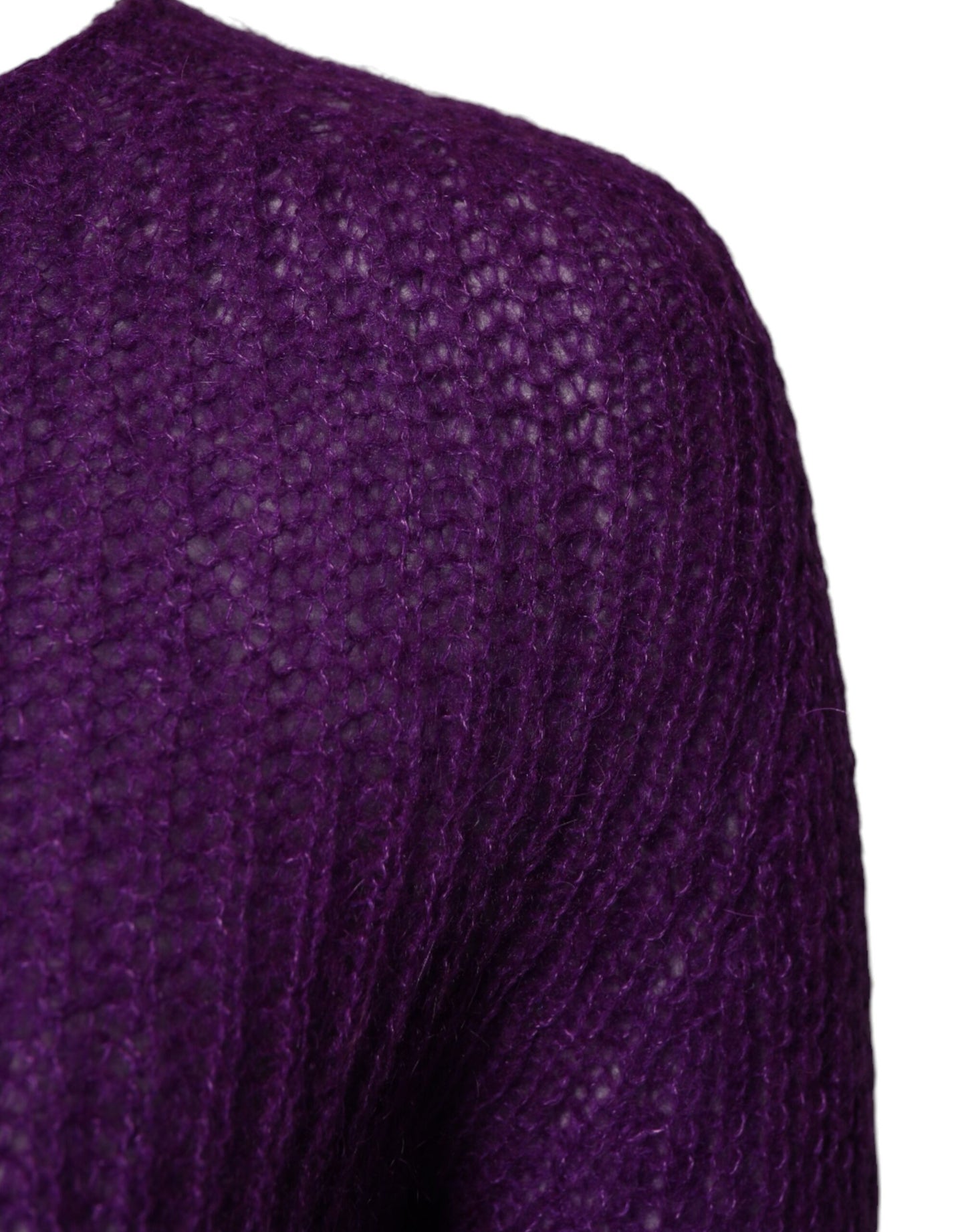 Violet Knitted Long Sleeves Round Neck Sweater