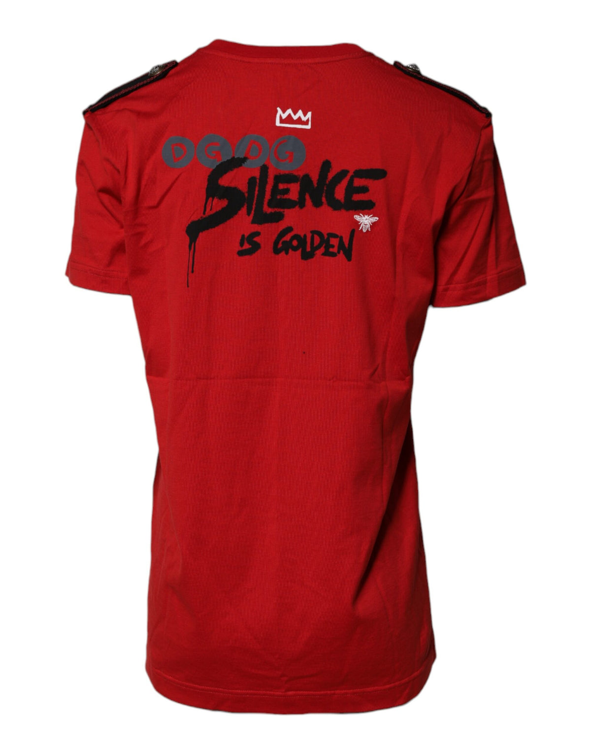 Red Cotton Round Neck Short Sleeves T-shirt