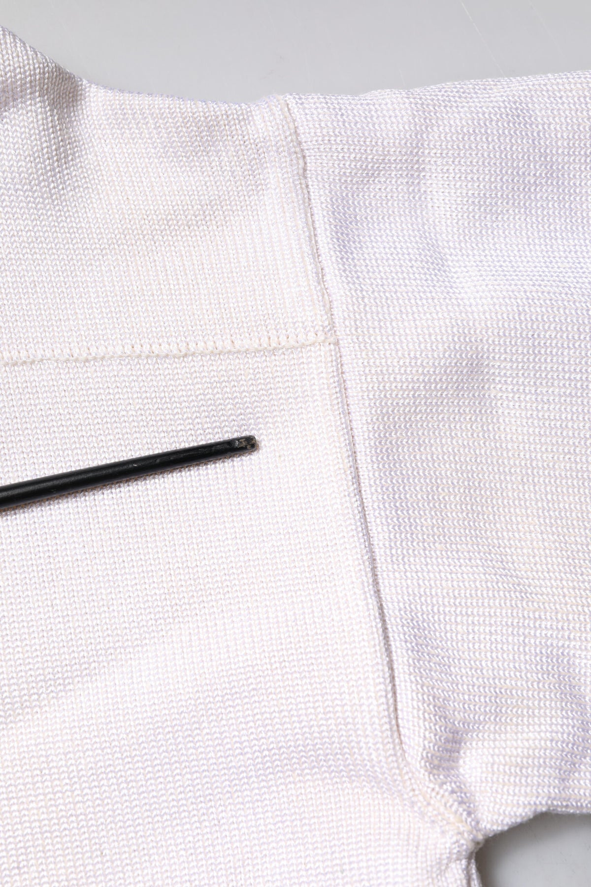 White Viscose Crew Neck Long Sleeves Pullover Sweater