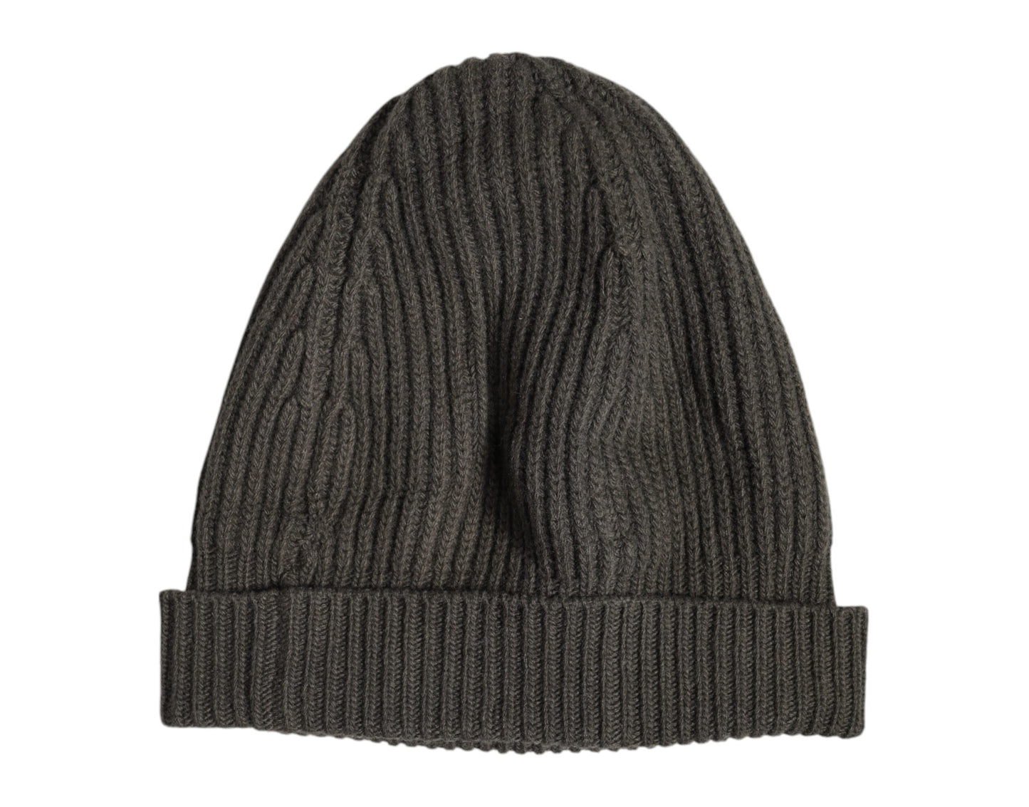 Green Wool DG Plaque Knitted Winter Beanie Hat