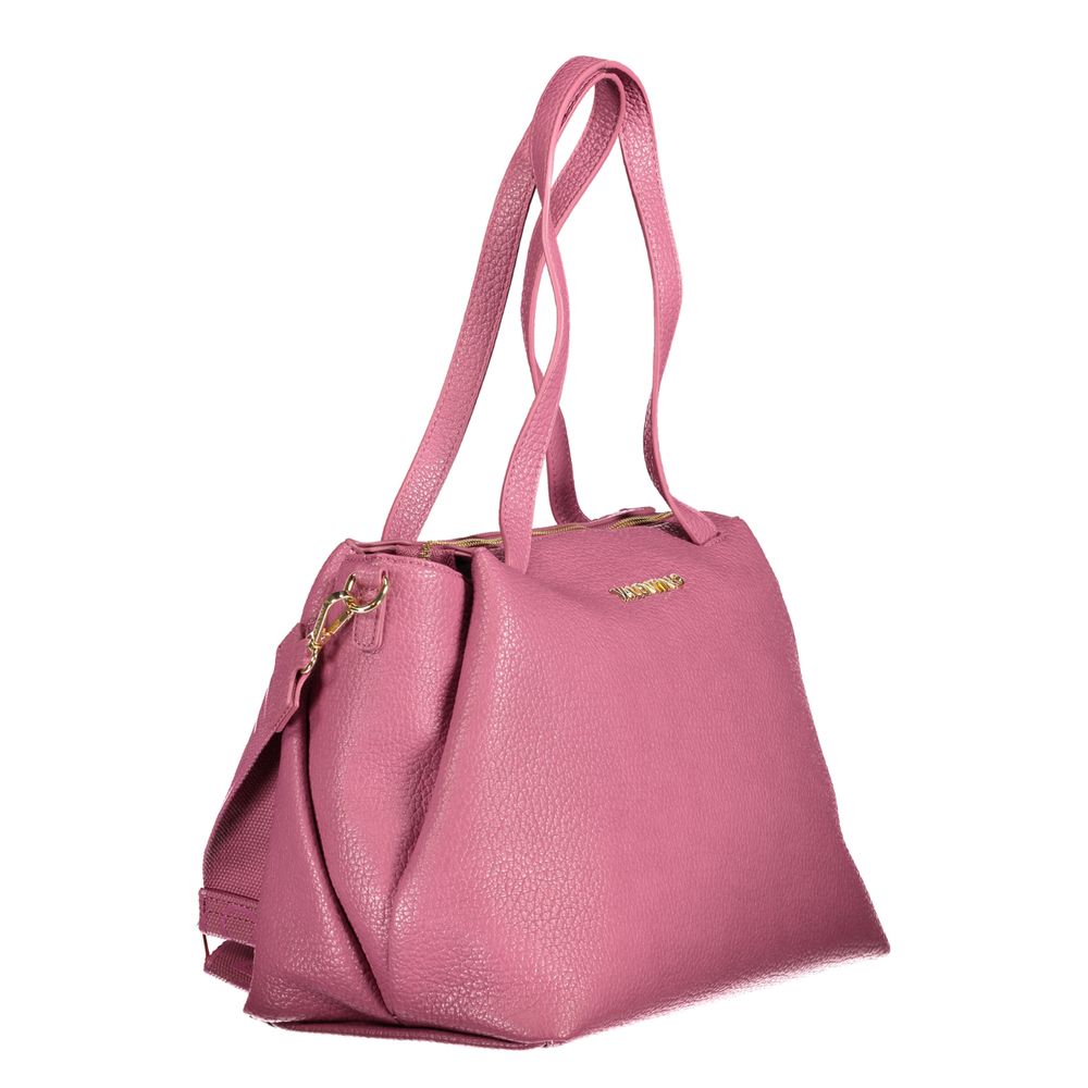 Pink Polyurethane Women's Bag