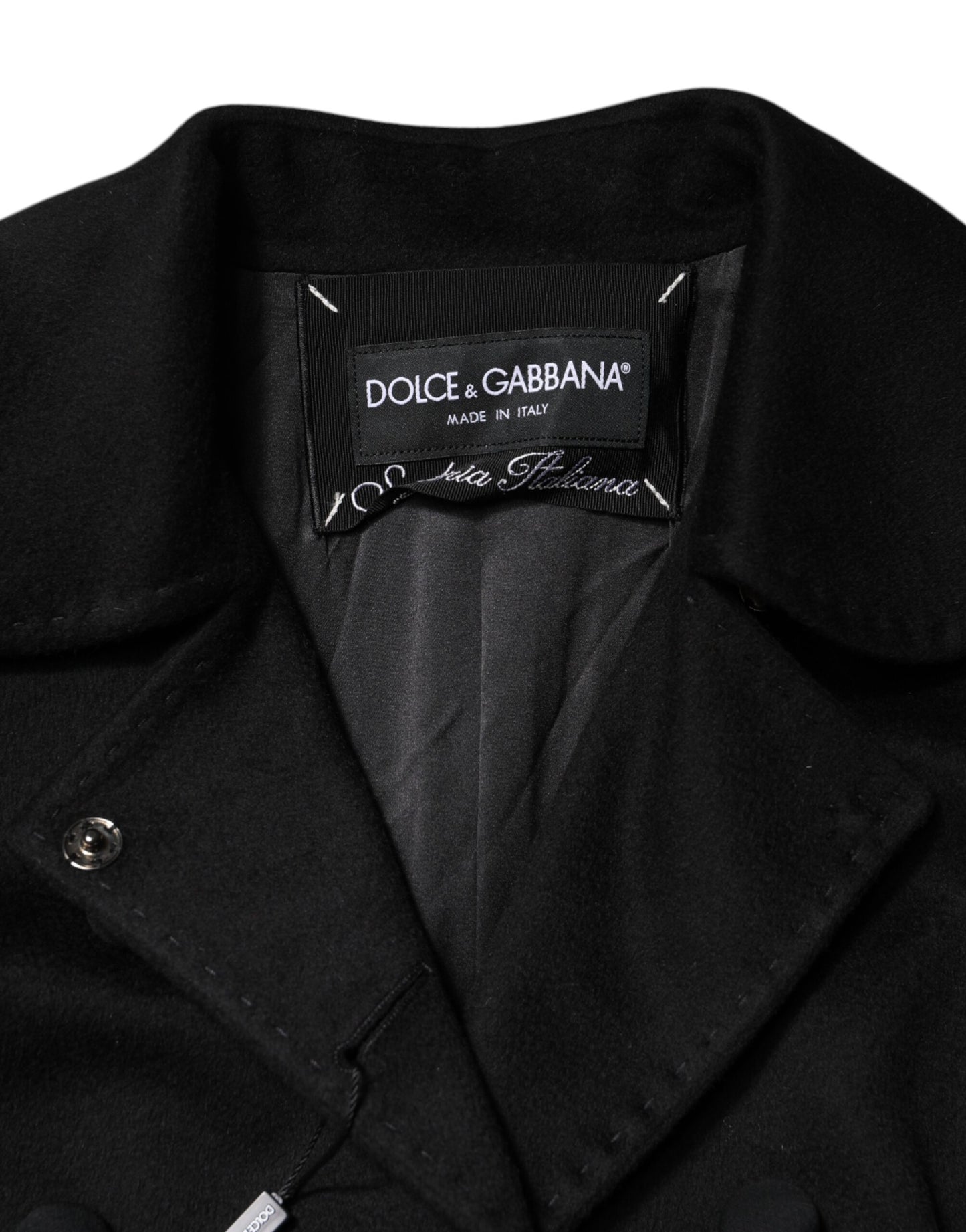 Black Wool Sartoria Italiano Blazer Jacket
