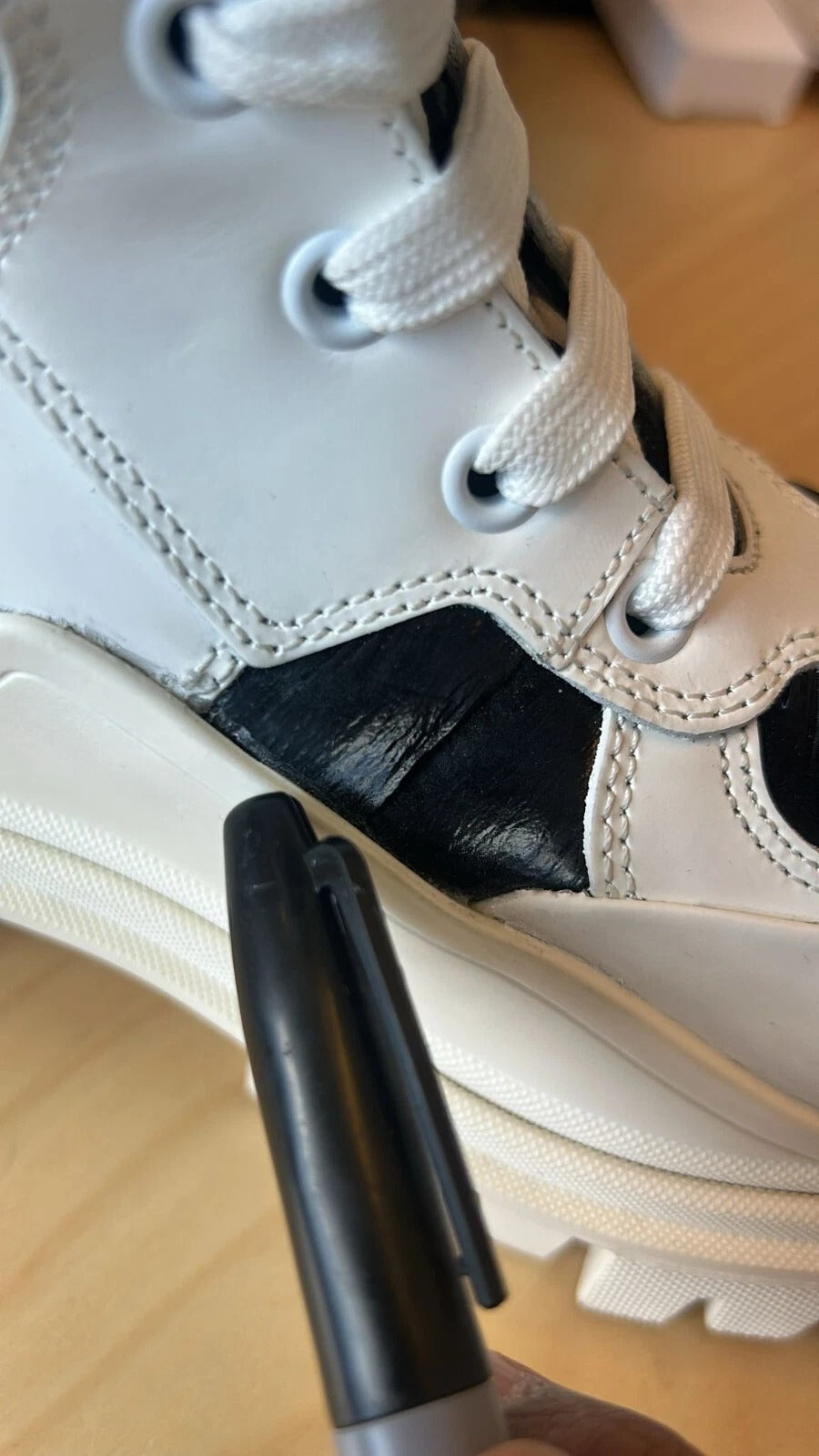 White Padded Mid Calf Lace Up Boots Shoes