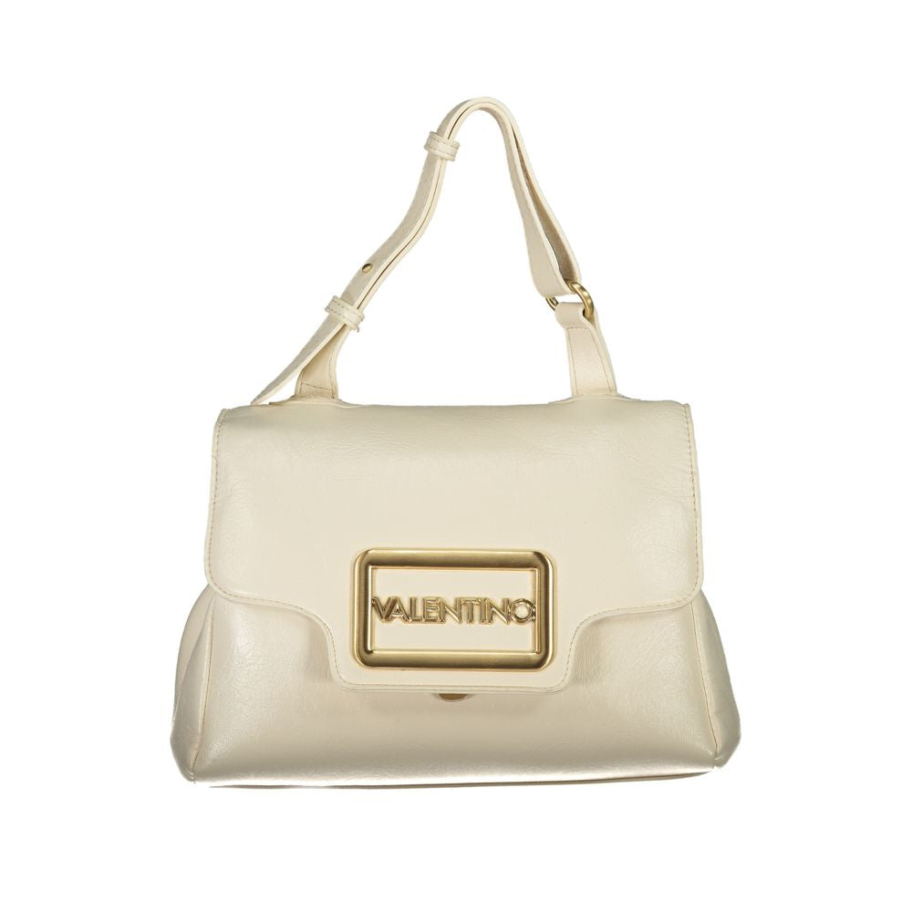 Beige Polyurethane Women's Bag