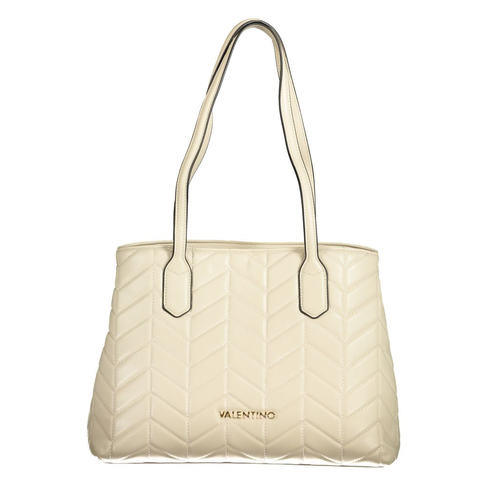 Beige Polyurethane Women's Bag